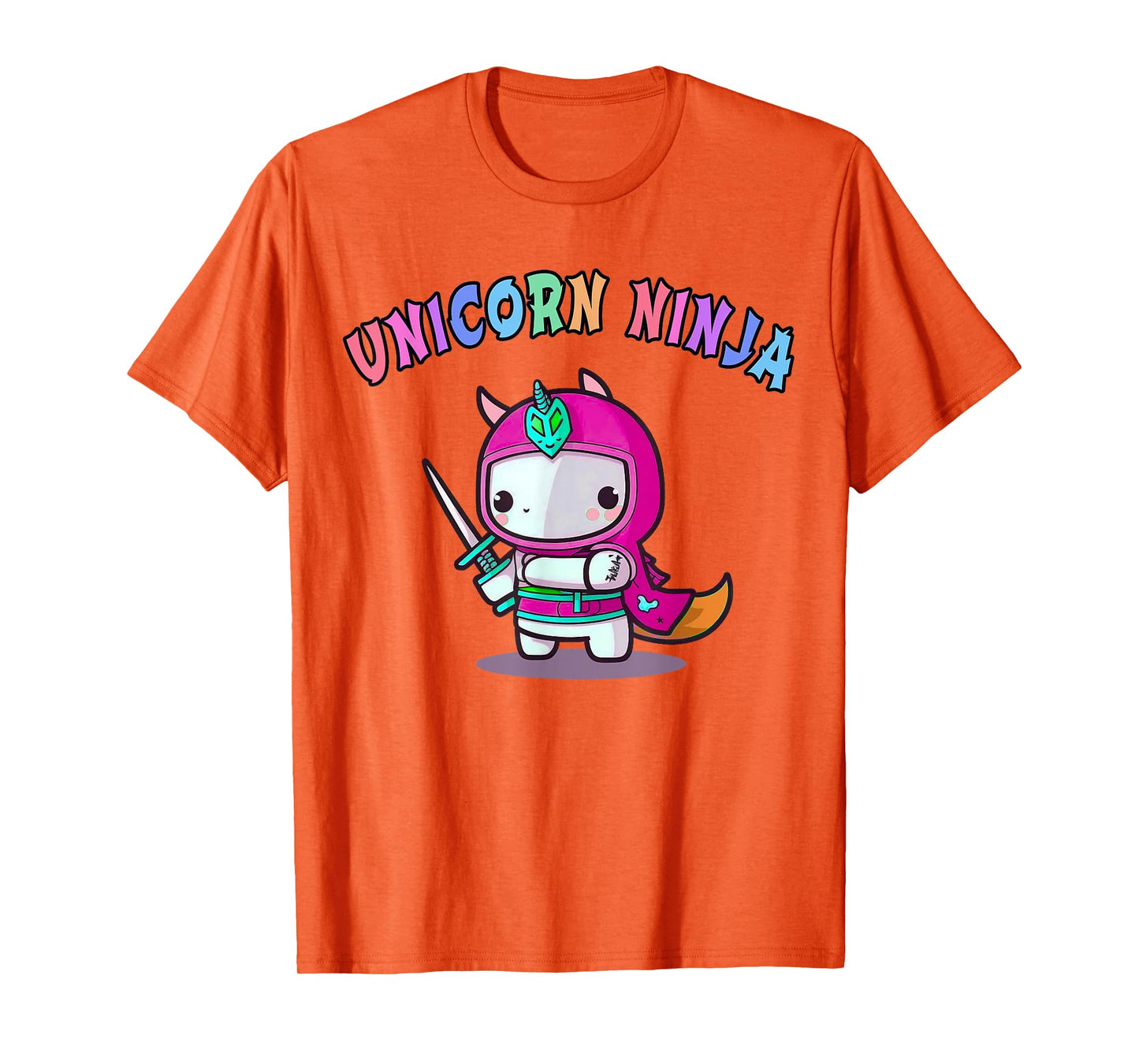 Funny UNICORN NINJA Girl Team Princess Birthday Crew Pink T-Shirt