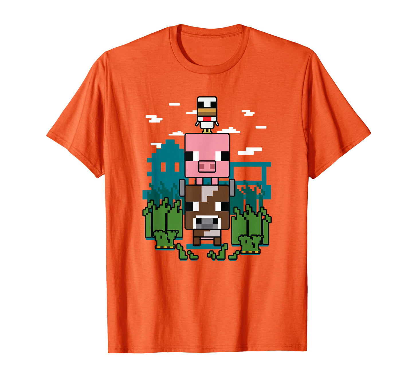 Minecraft Farm Animal Stack Poster T-Shirt
