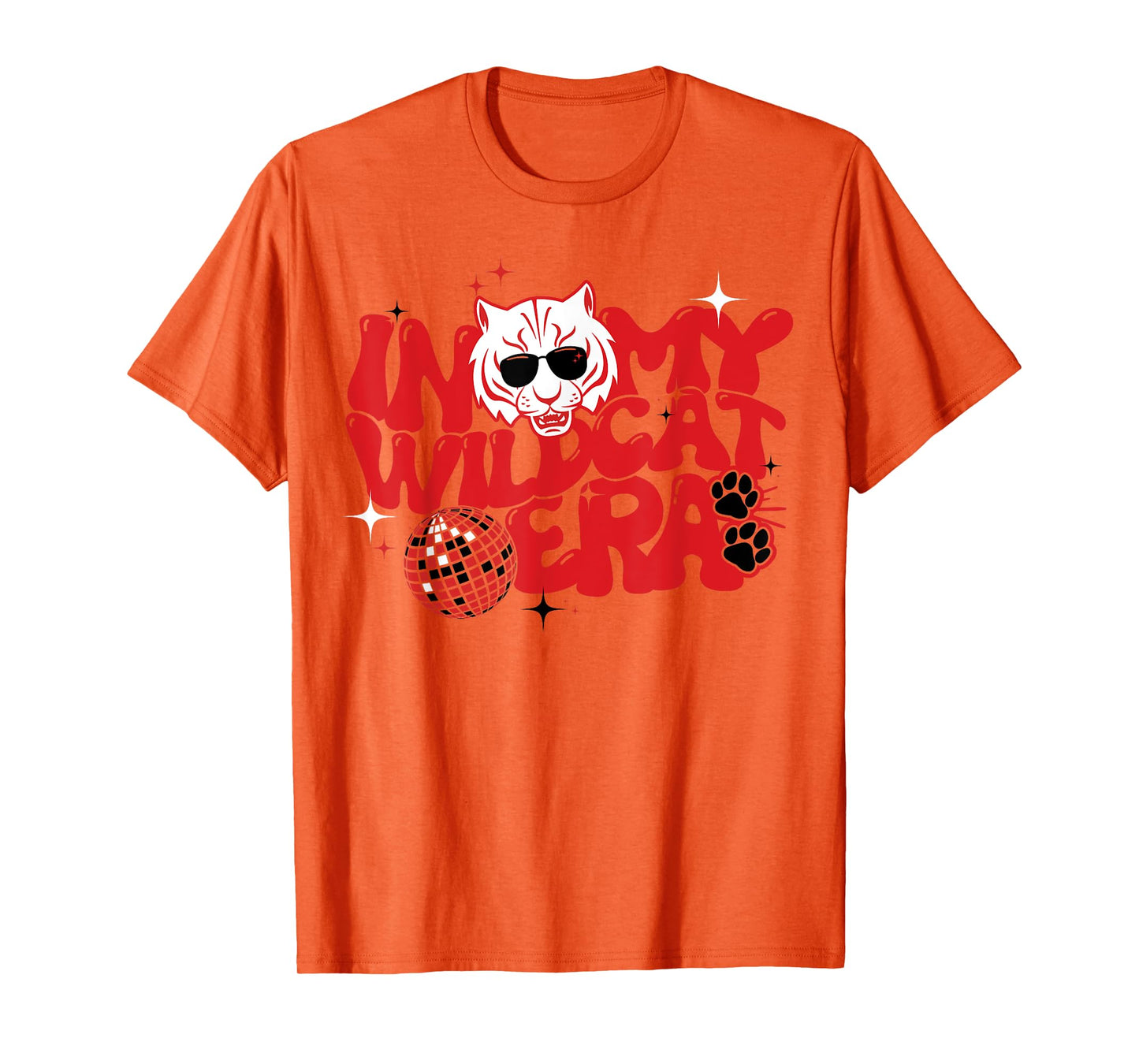 In My Wildcat Era Go Wildcats Groovy School Spirit Mascot T-Shirt