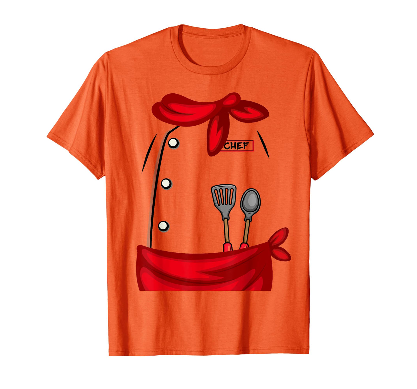 Funny Chef Uniform Cosplay DIY Costume Happy Halloween Day T-Shirt
