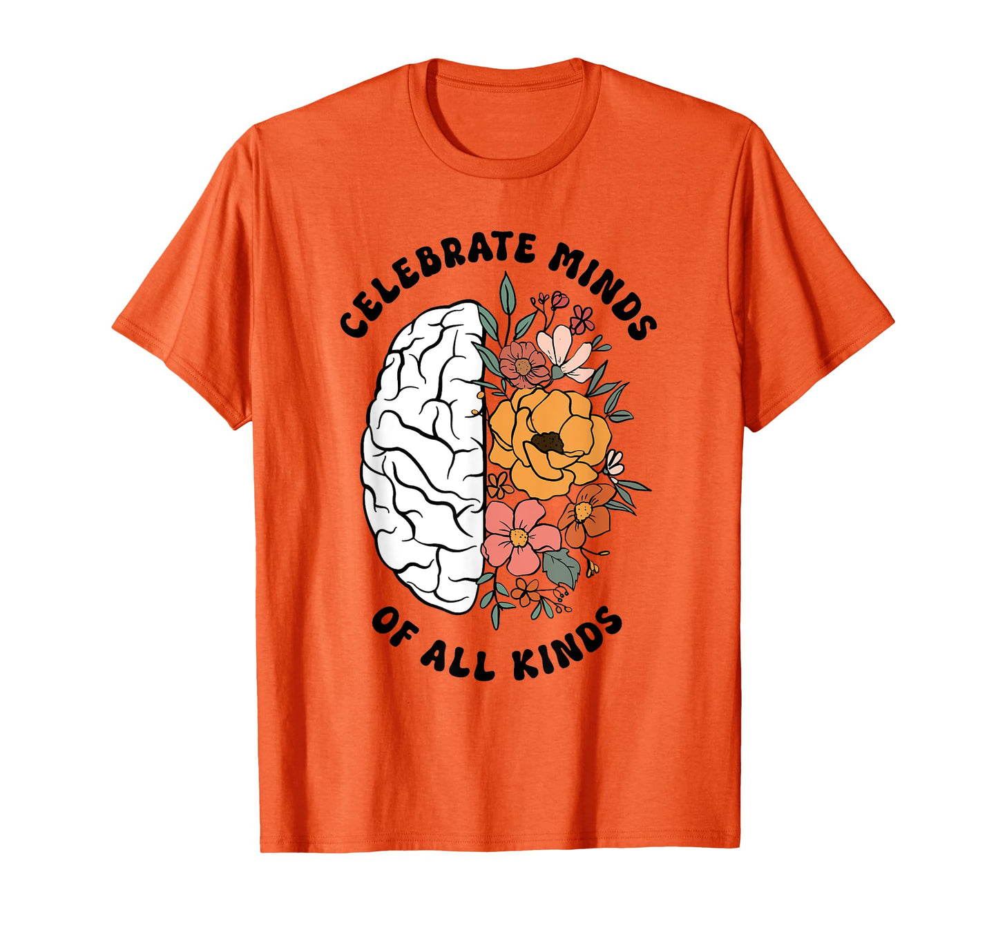 Autism Awareness Celebrate Minds Of All Kinds Floral Teacher T-Shirt for Men Women Kids