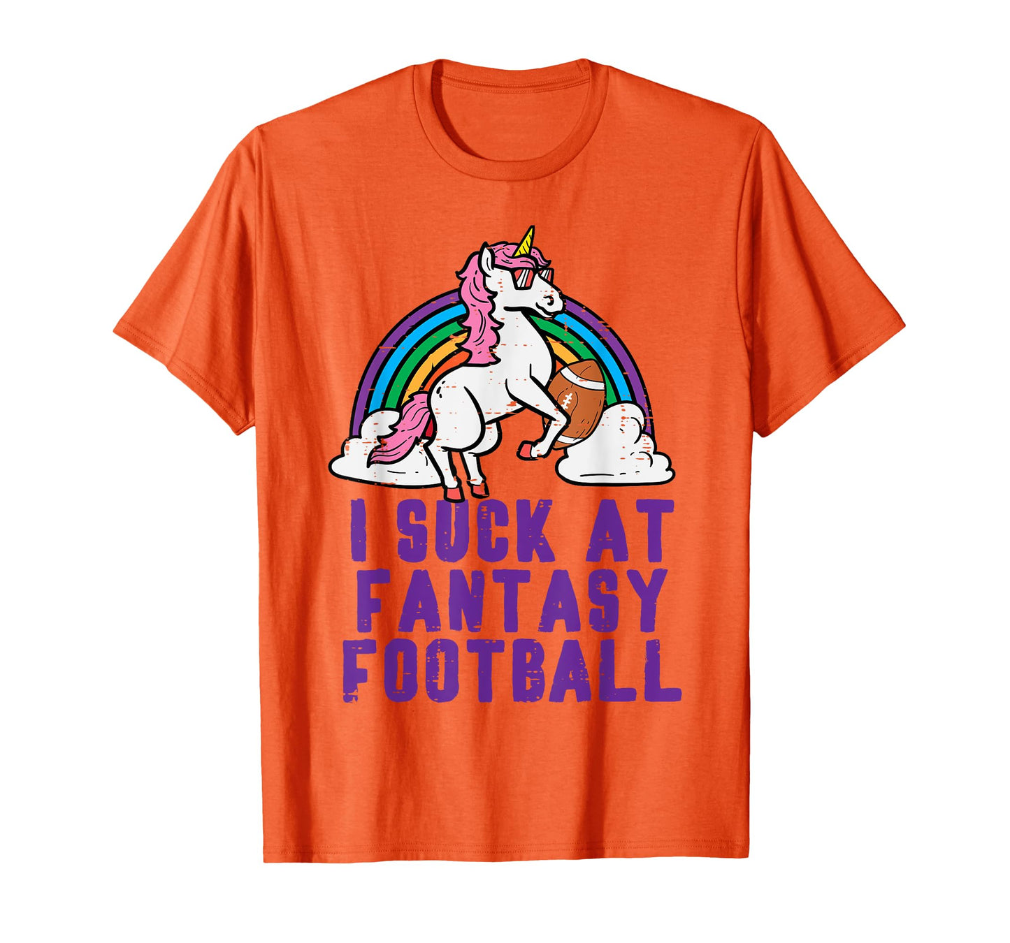 Funny Pink Fantasy Football Loser Shirt Unicorn Men T-Shirt