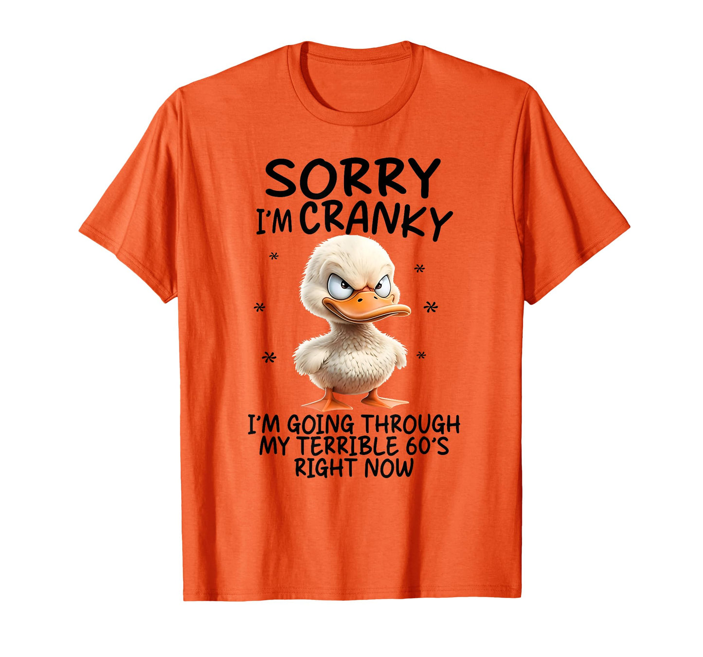 Duck Sorry I'm Cranky I'm Going Through My Terrible 60's T-Shirt