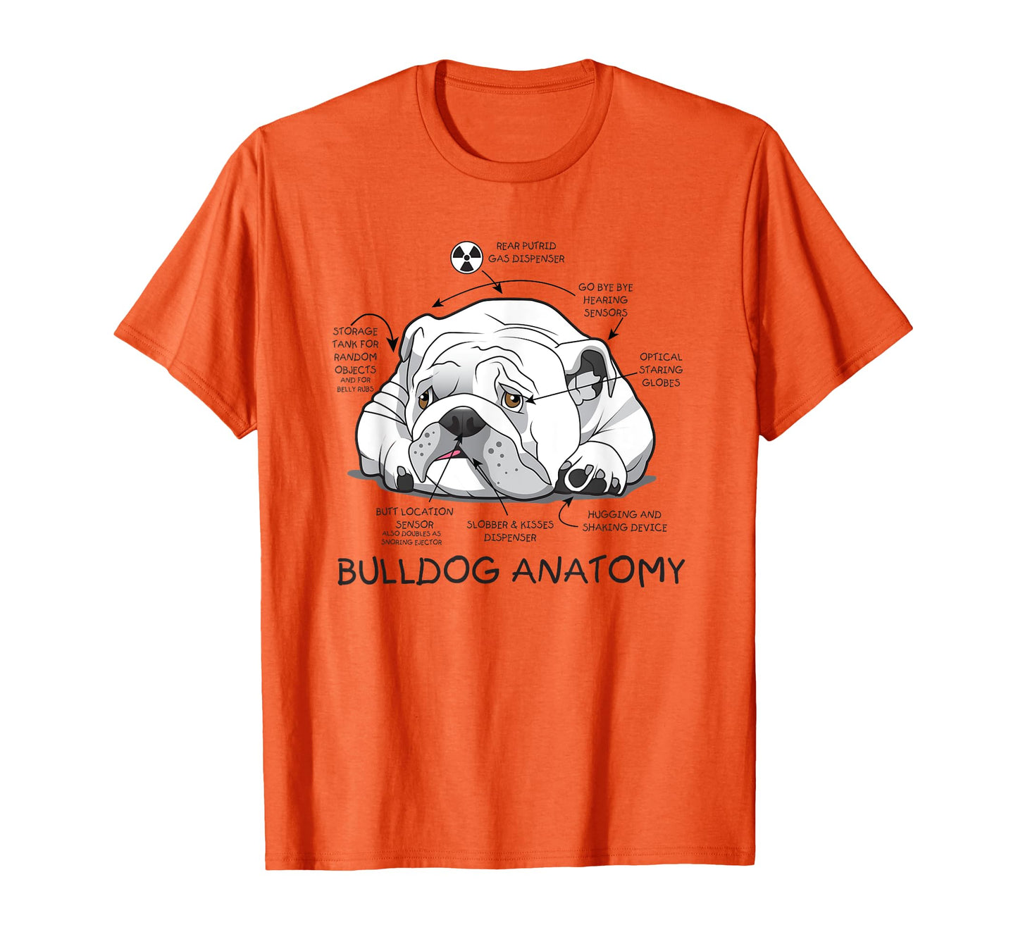 Funny Cute English Bulldog Anatomy Dog Biology Gift Men Women T-Shirt