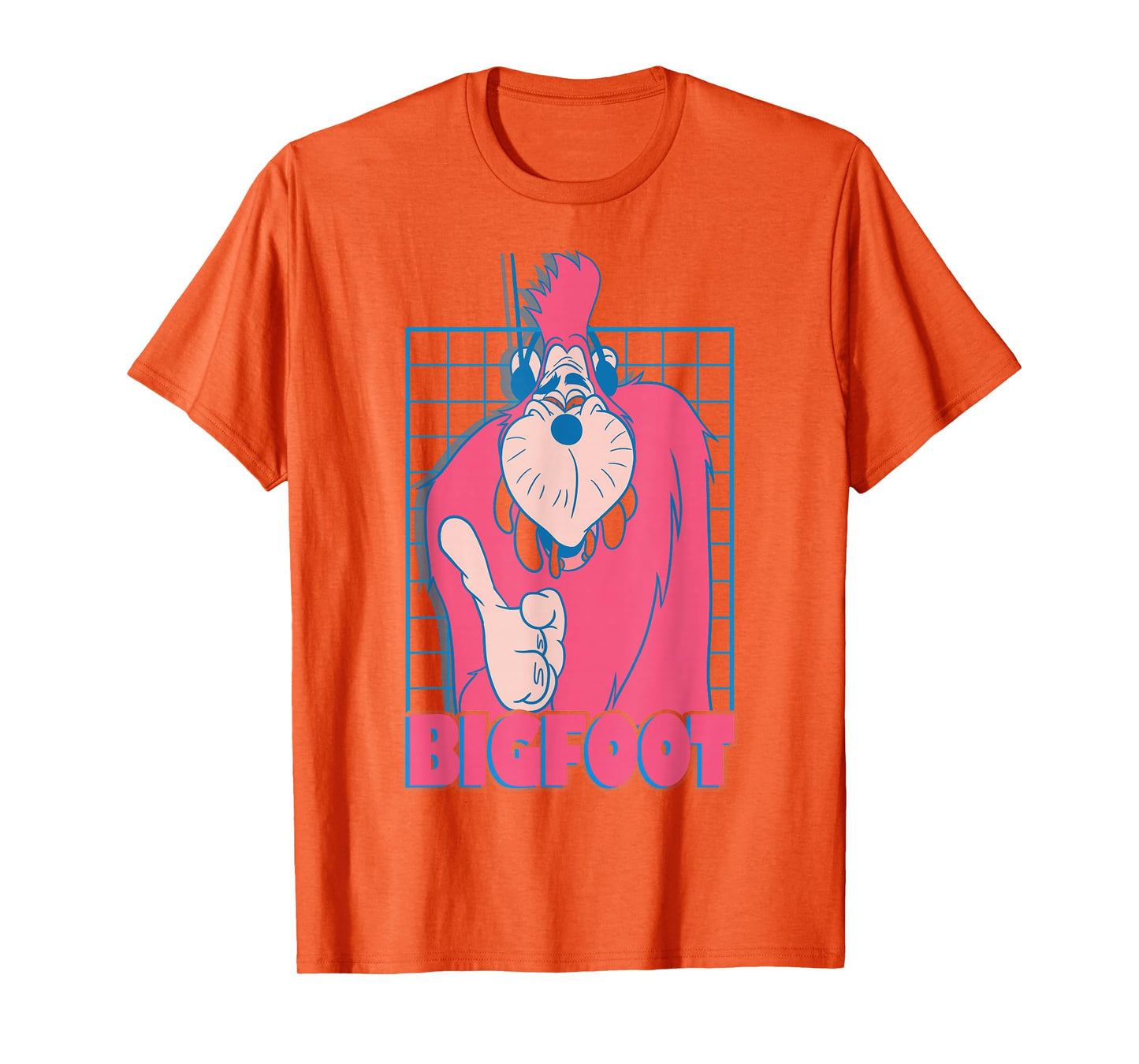 Disney A Goofy Movie Retro Vintage Neon Bigfoot Grid T-Shirt