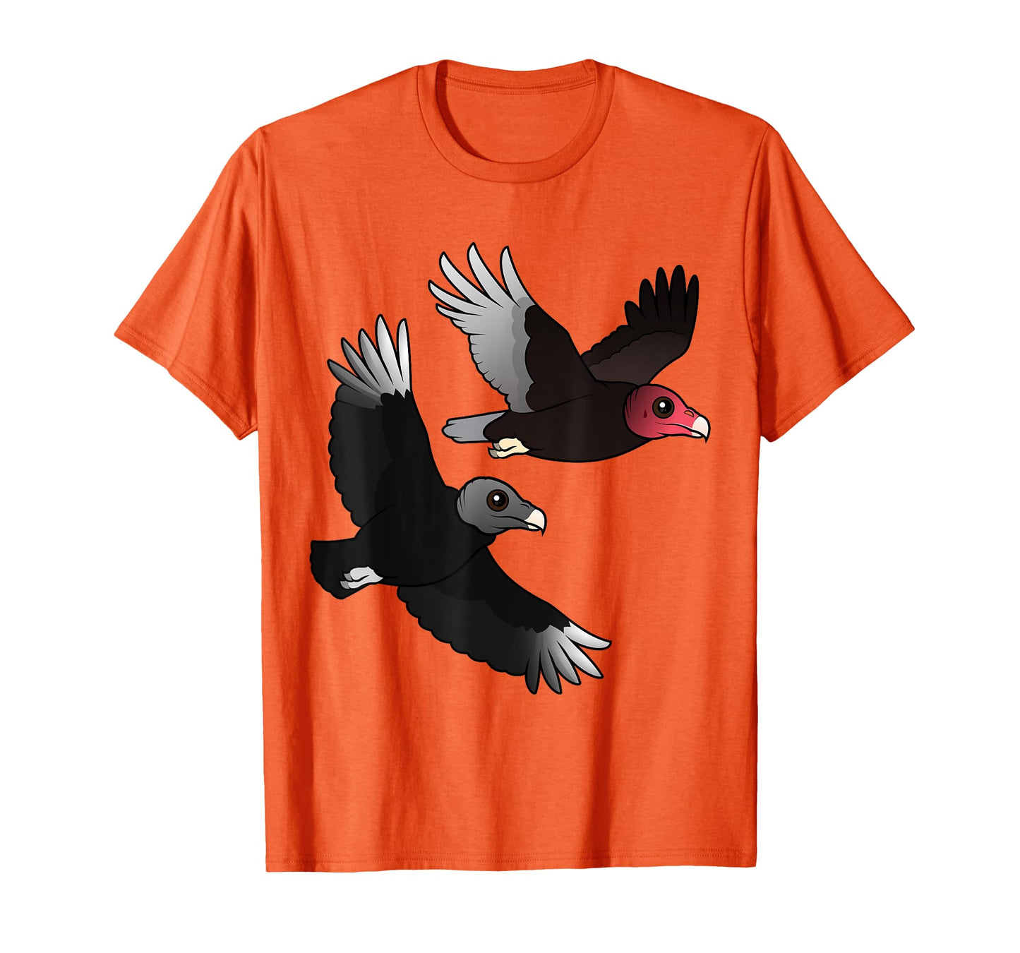 America's Vultures Cute Cartoon Turkey & Black Vulture Birds T-Shirt