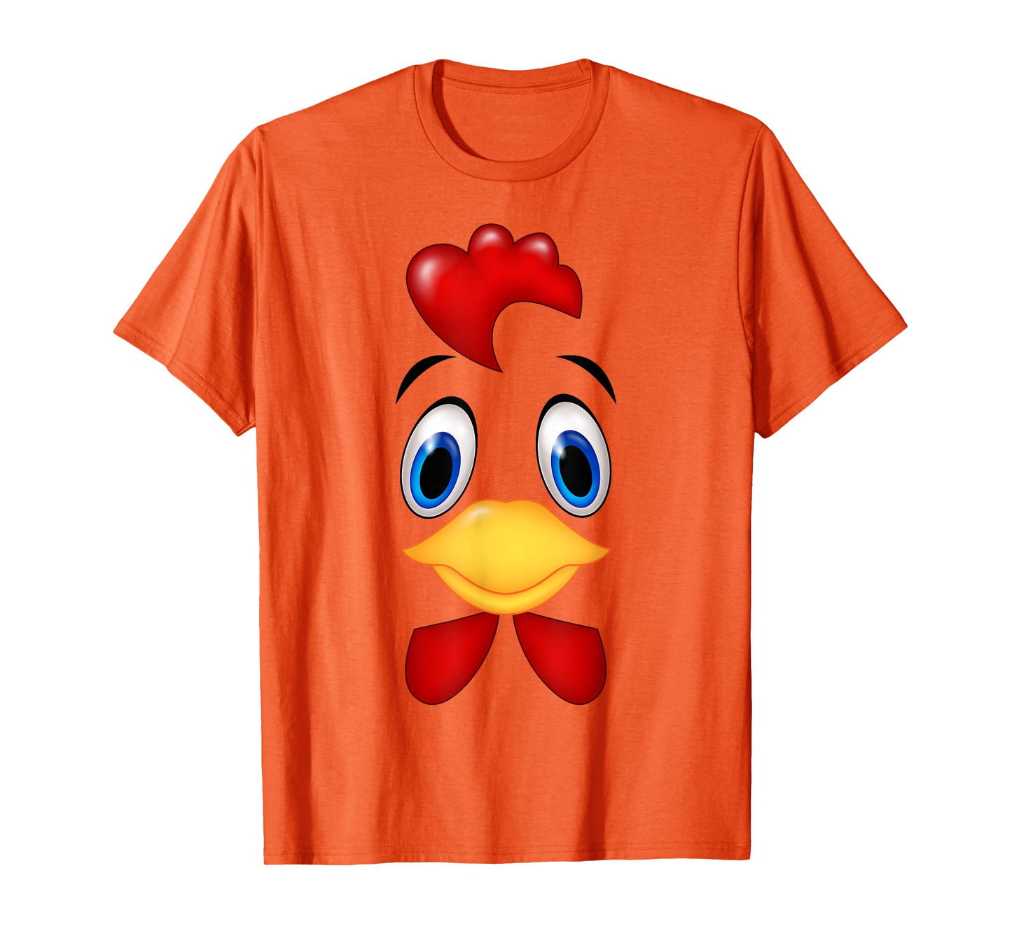 Funny Chicken Face Costume Happy Halloween Day Girls Boys T-Shirt