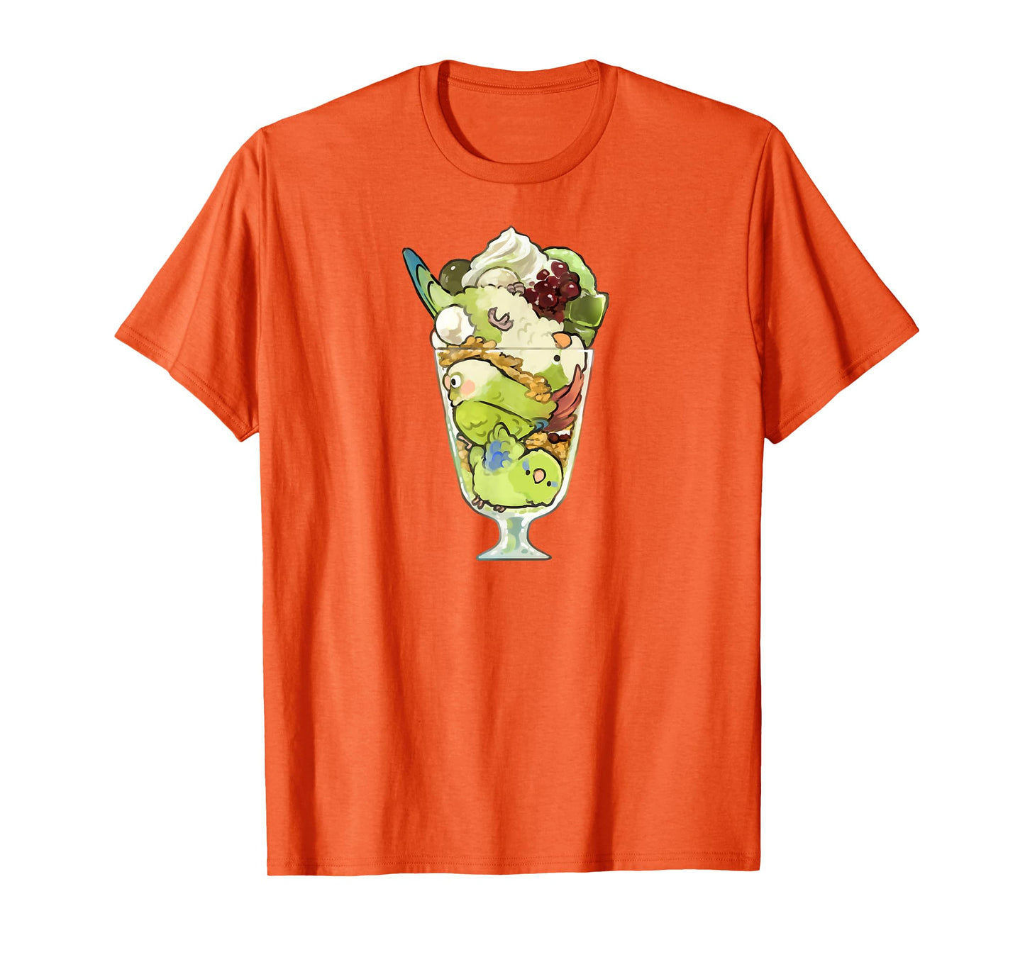 Bird Parfait (Green) Quaker Green Cheek Conure Parrotlet T-Shirt