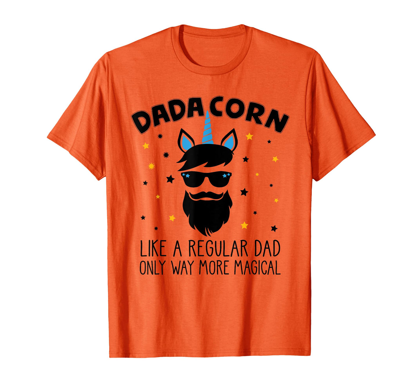 Dadacorn Gift Father's Day Daddy Beard Graphic Dad Unicorn T-Shirt