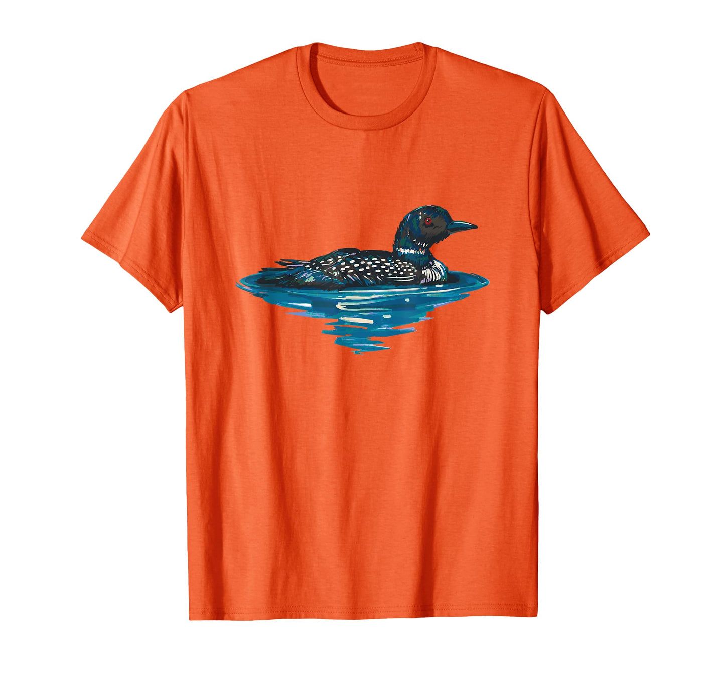 Loon Bird Painting Duck Lake T-Shirt