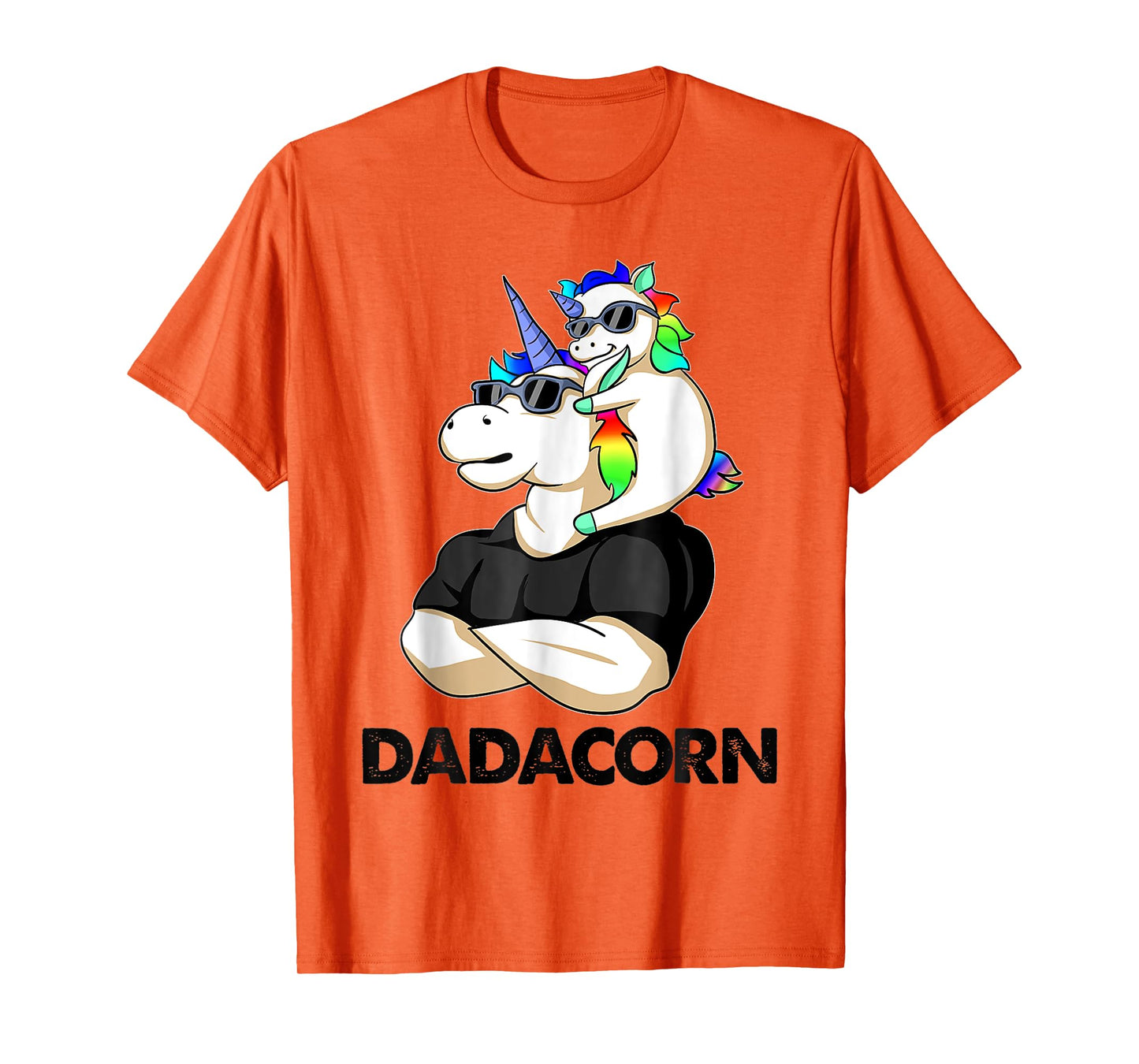 Dadacorn Unicorn Dad and Baby Christmas Papa Father's Day T-Shirt