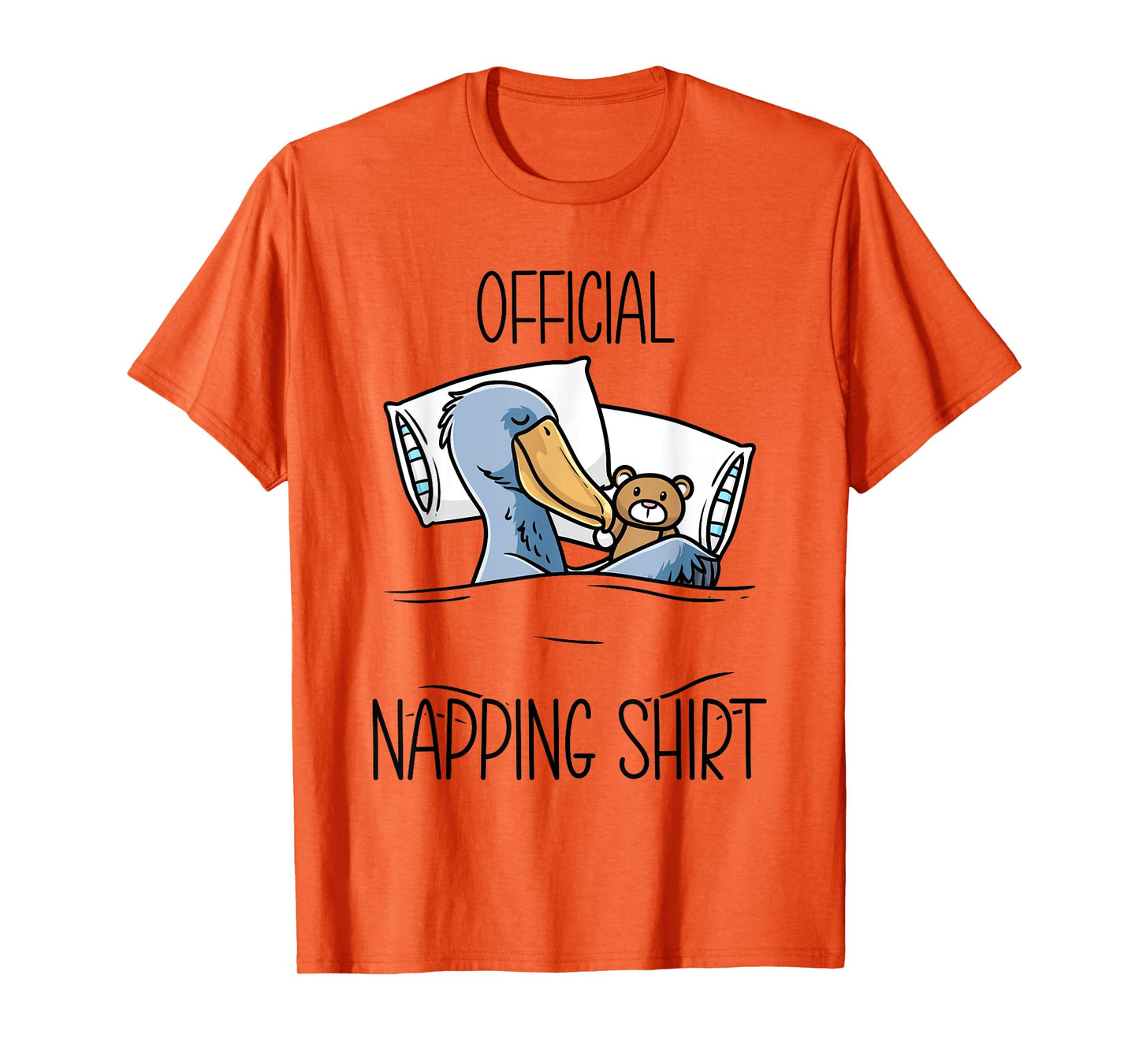 Sleeping Shoebill Bird Hoe-billed Stork With Stuffed Animal T-Shirt