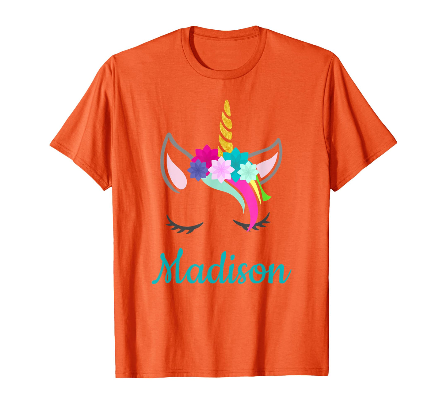 Madison Rainbow Unicorn Name T-Shirt