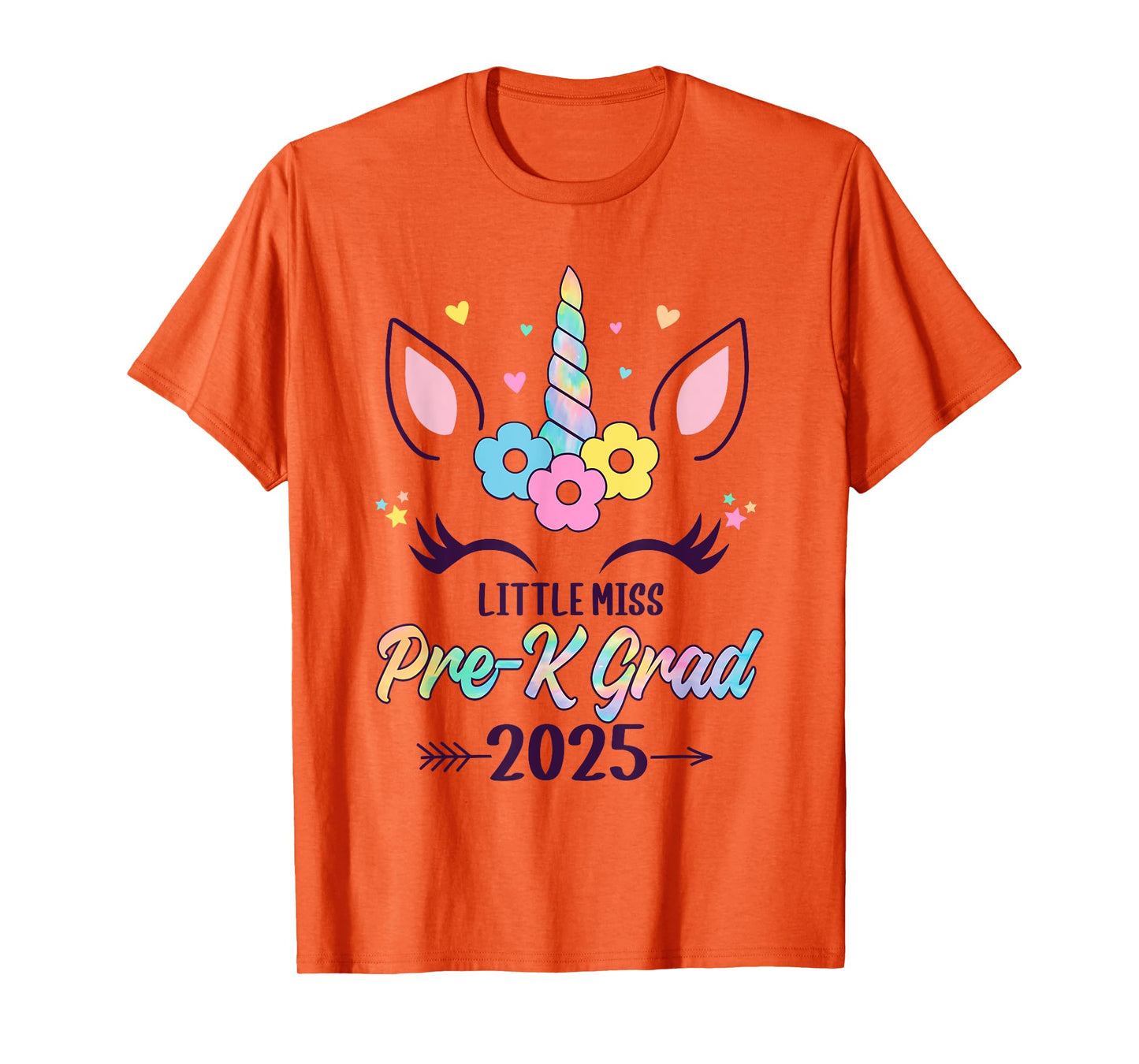 Little Miss Pre-K Grad 2025 Preschool Graduation Girls Kids T-Shirt