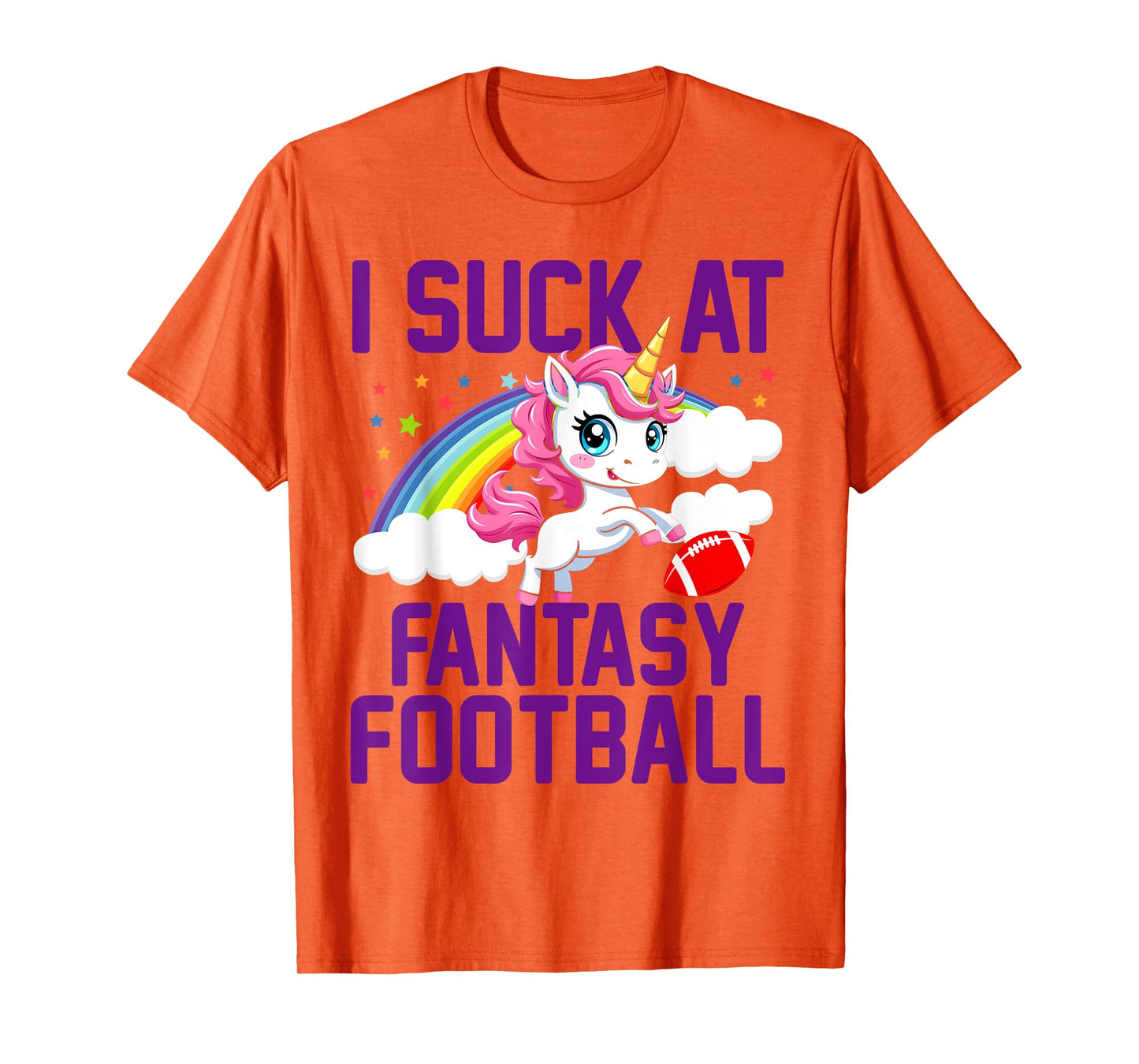 I Suck at Fantasy Football Unicorn Fantasy Football Loser T-Shirt