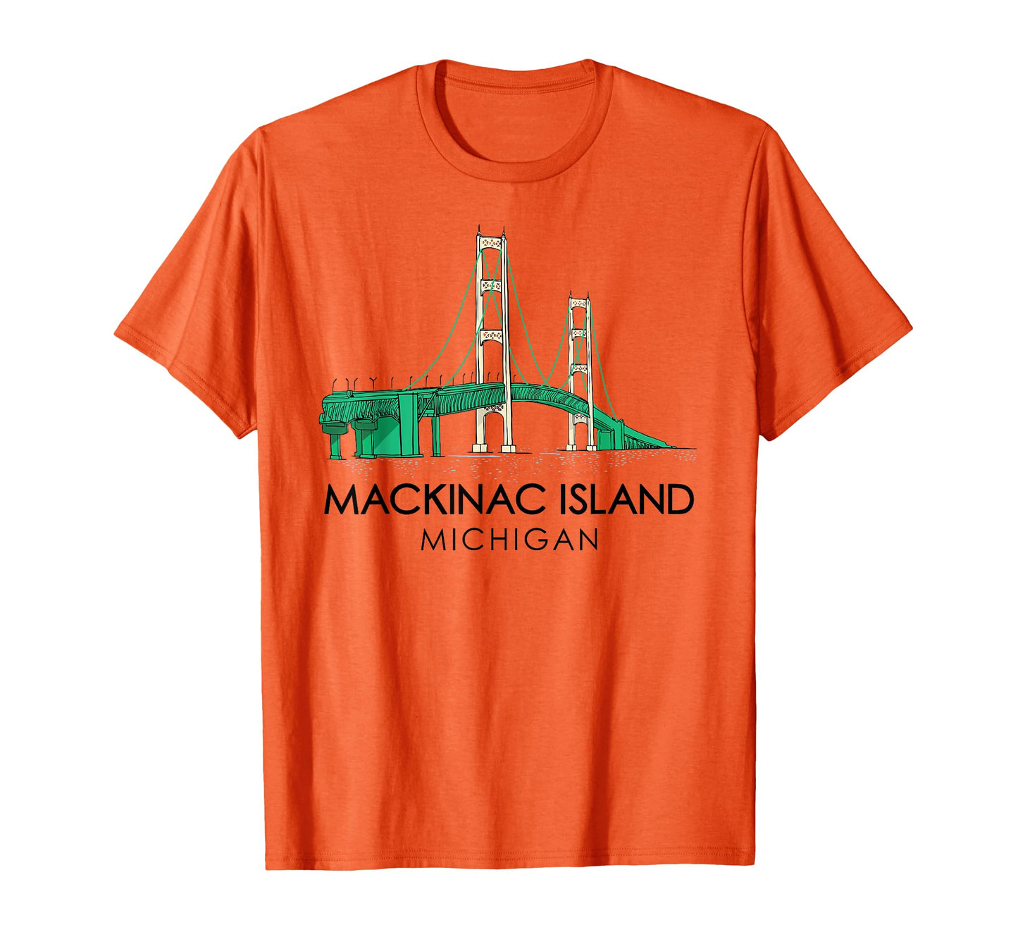 Mackinac Island Bridge Michigan Great Lakes Huron Ferry Trip T-Shirt