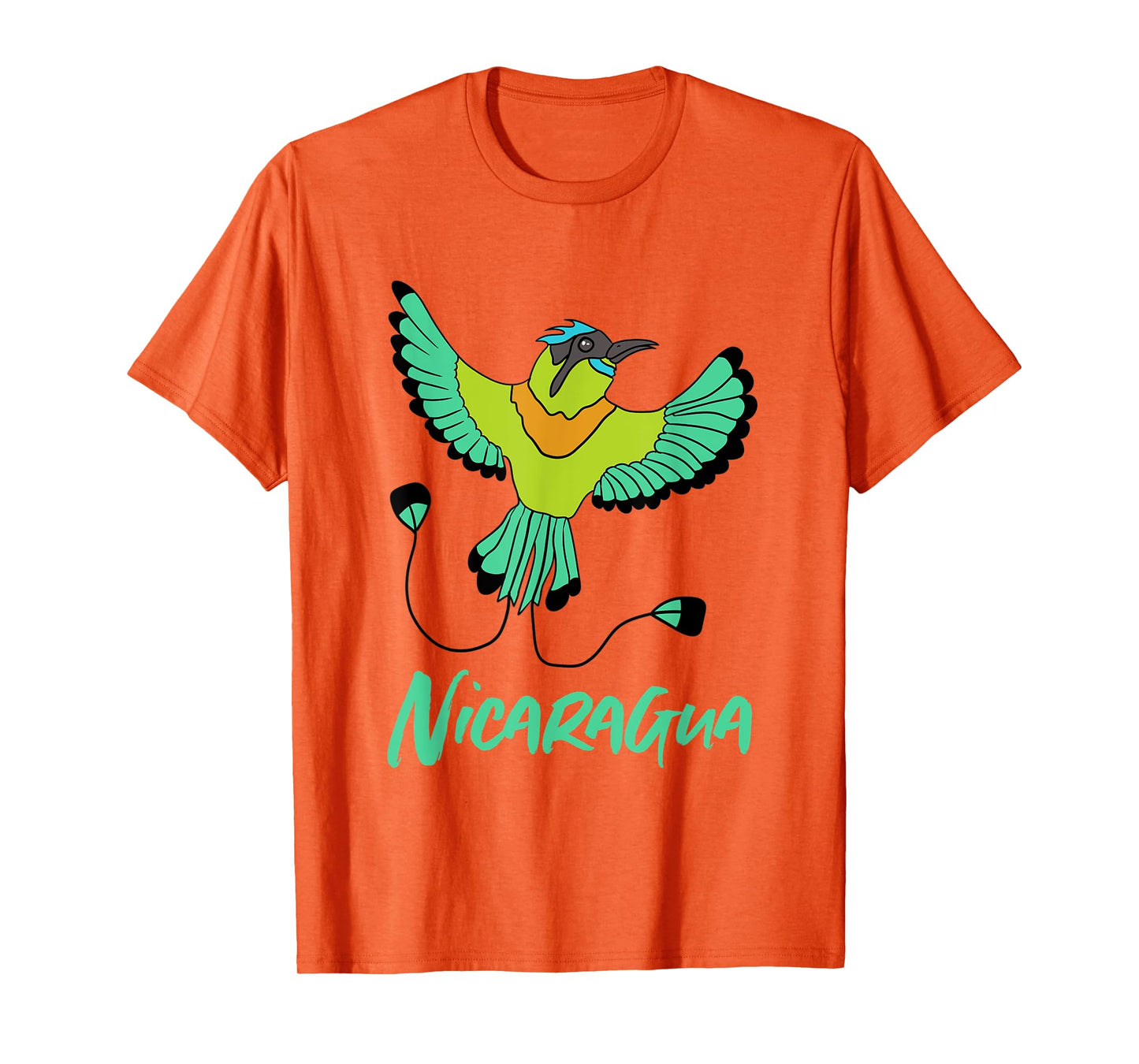 Nicaragua Guardabarranco Colourful National Bird T-Shirt