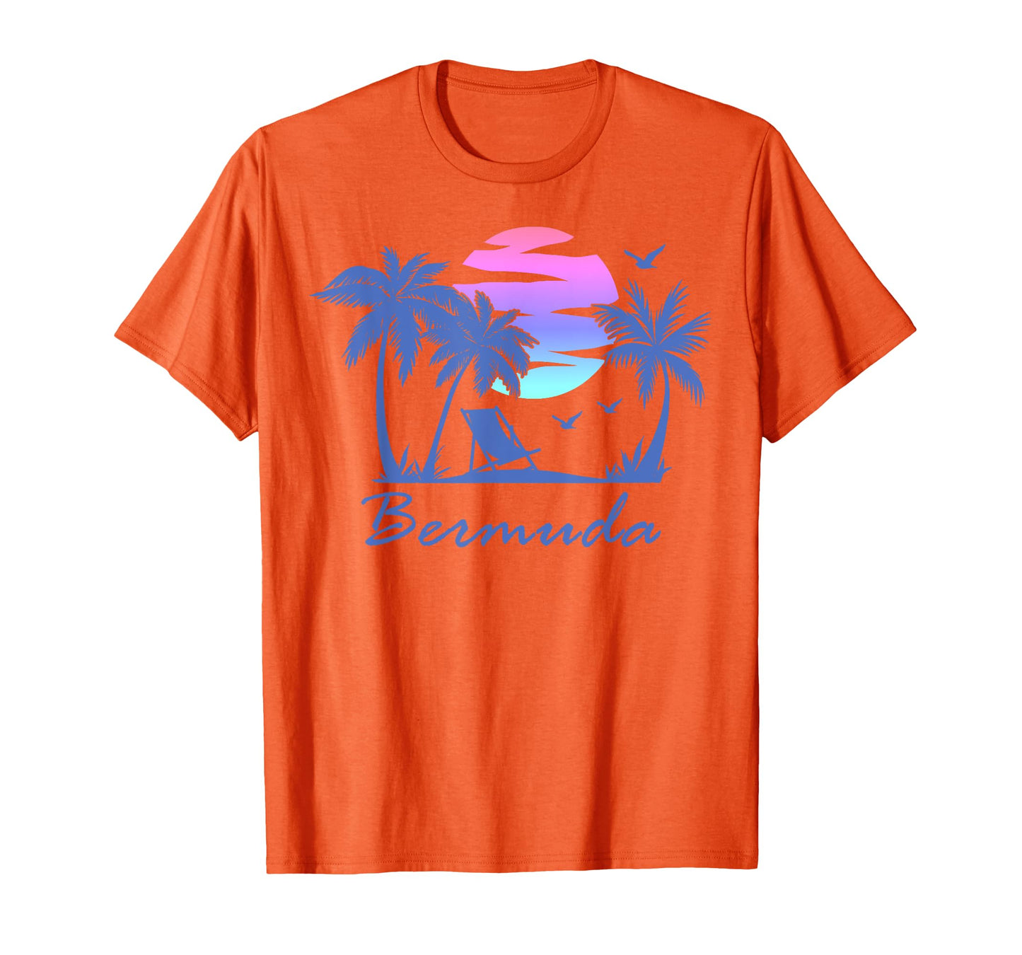 BERMUDA Beach Vacation Trip Retro Vintage Sunset Graphic T-Shirt for Men Women Girls Kids