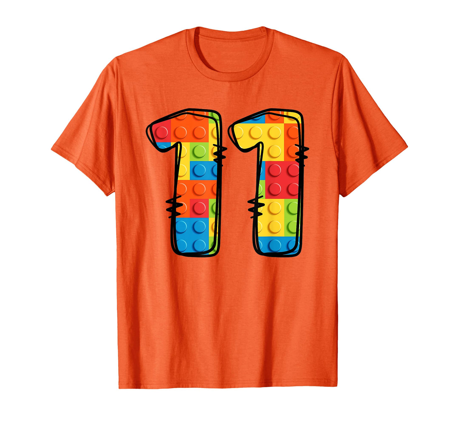 11 Year Old Blocks Building Master Builder 11th Birthday T-Shirt