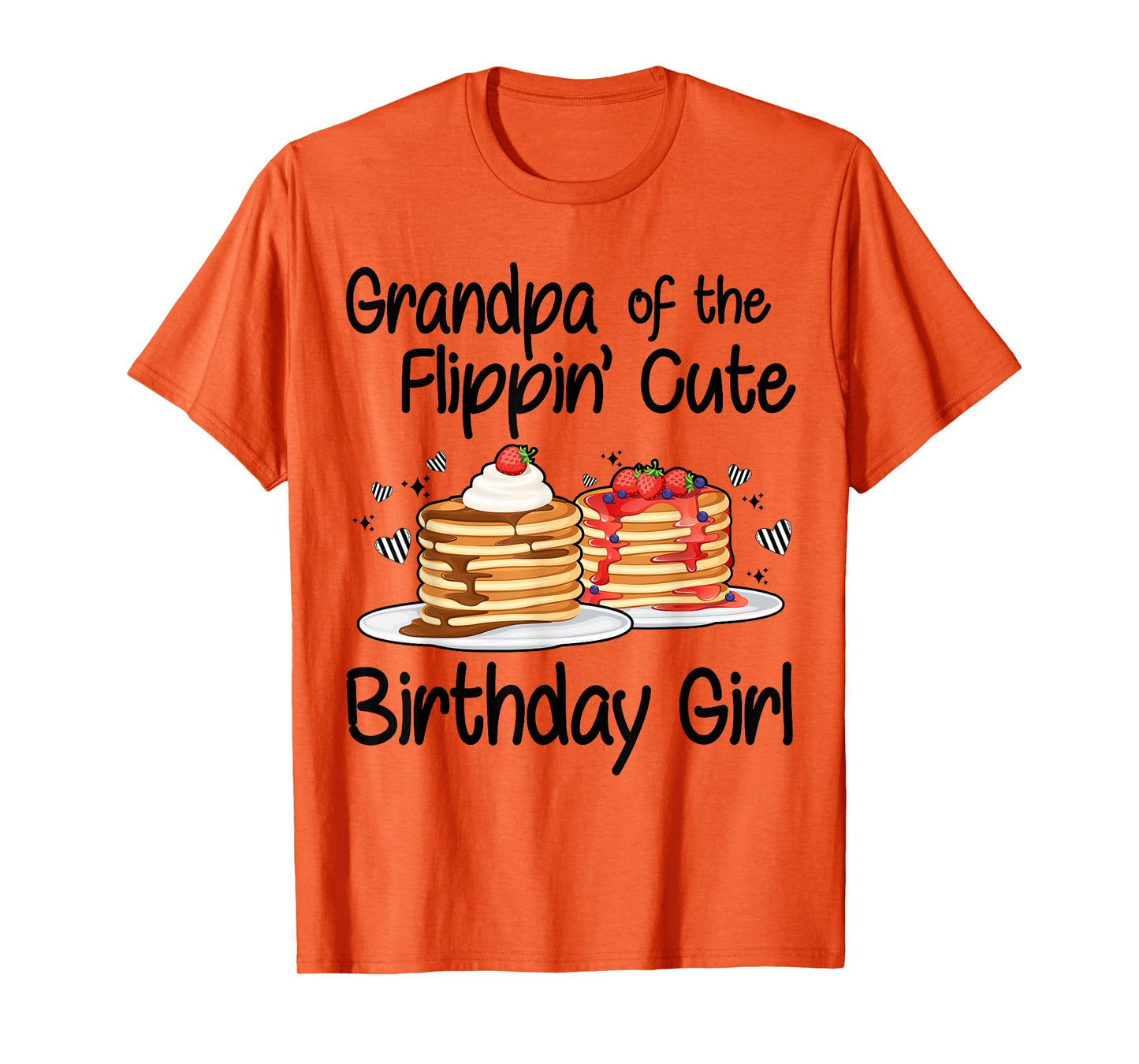 Breakfast Themed 1st Birthday Flippin Cute Pancakes Grandpa T-Shirt
