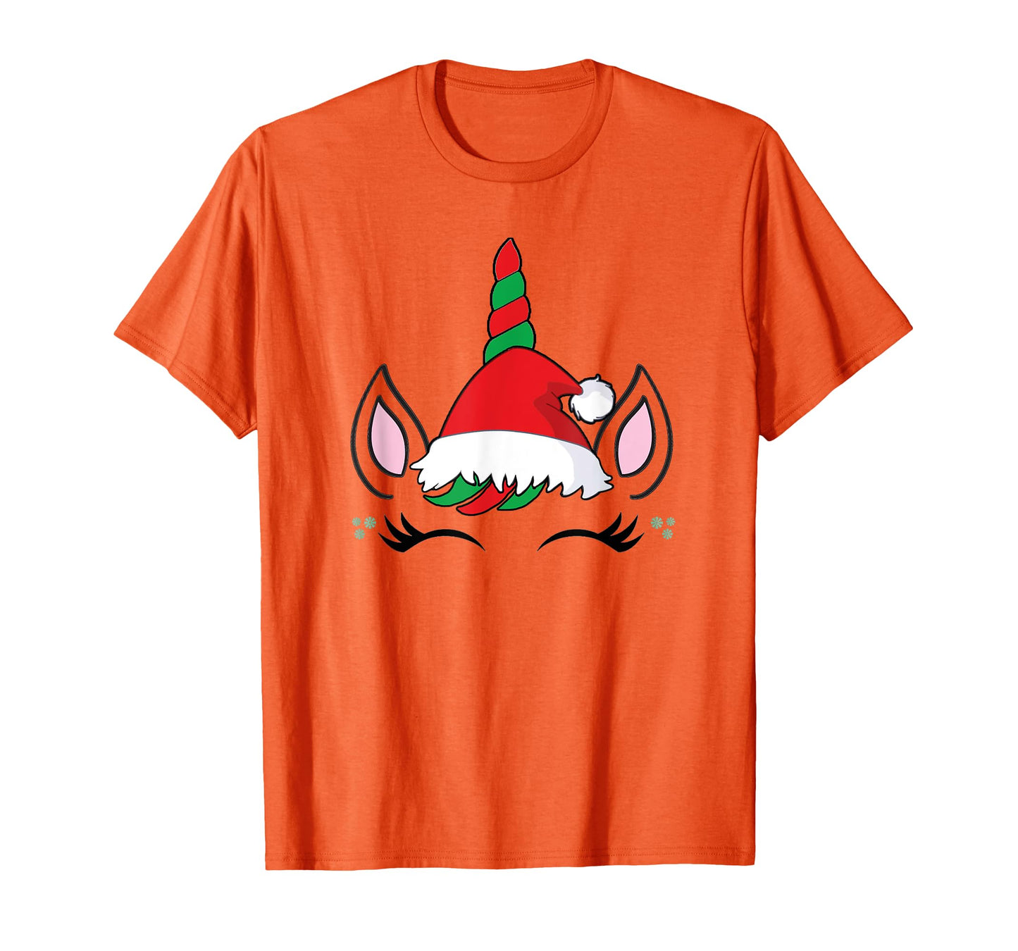 Unicorn Christmas Shirt for Girls Unicorn Santa Face Girls T-Shirt