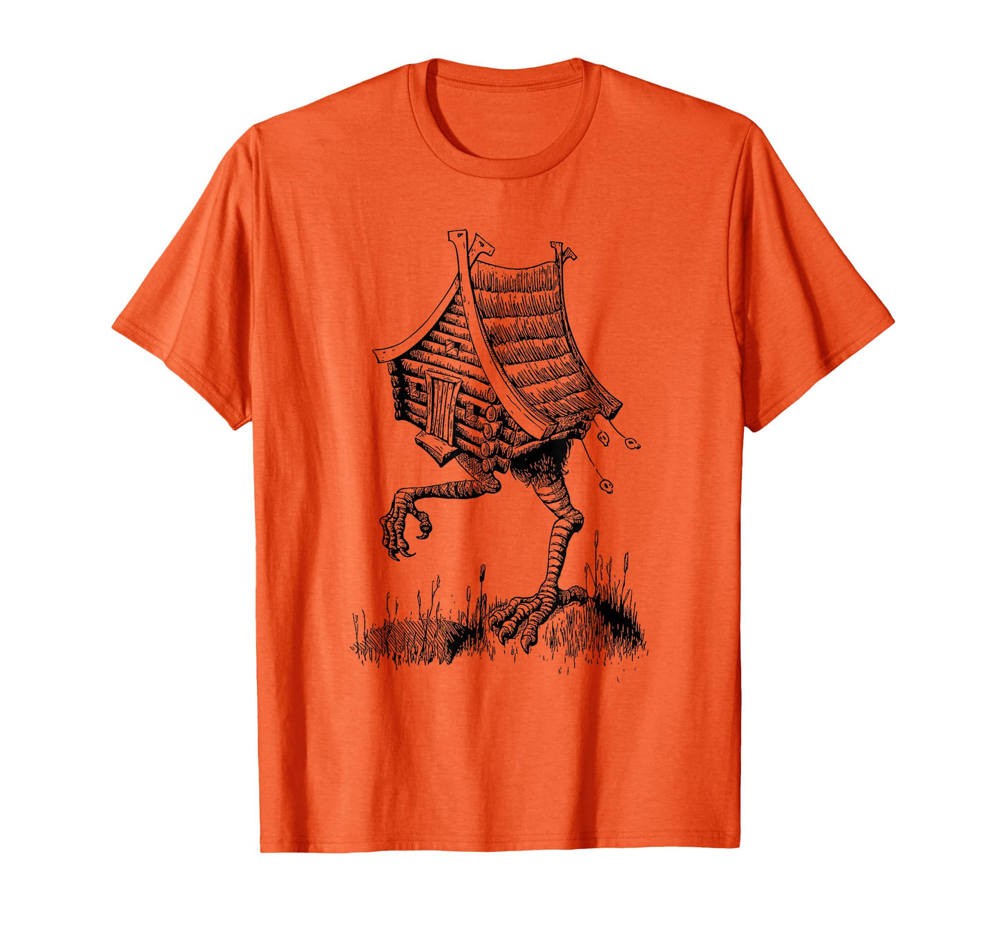 Walking House on Chicken Legs Slavic folklore Baba Yaga Art T-Shirt