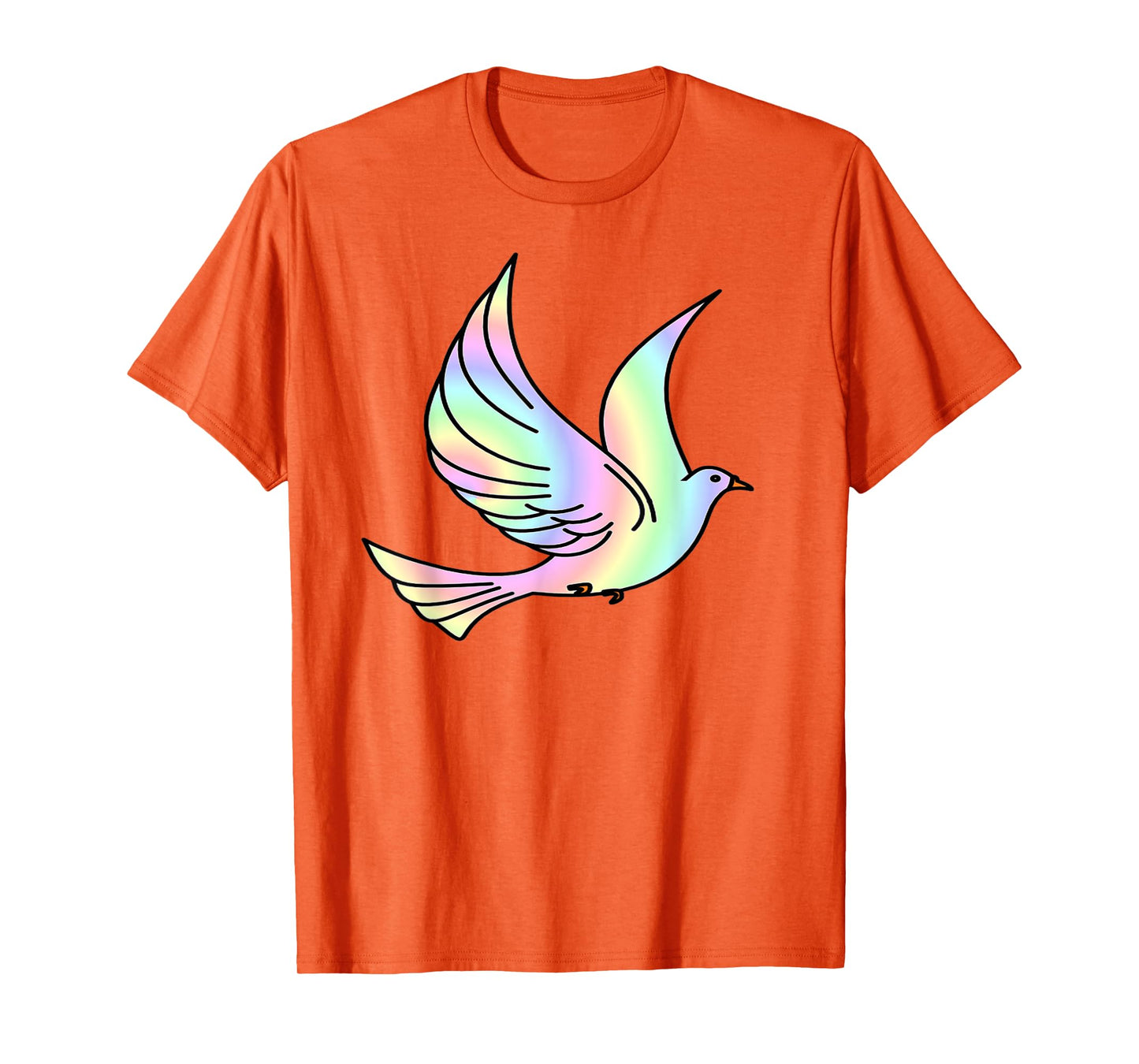 Dove Bird Colorful Beautiful Rainbow T-Shirt T-Shirt