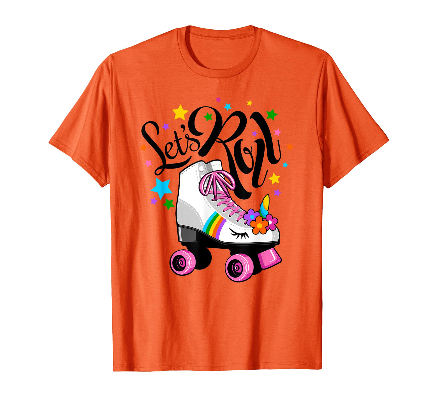 Let's Roll Unicorn. Roller Skate fun party girl's T-Shirt
