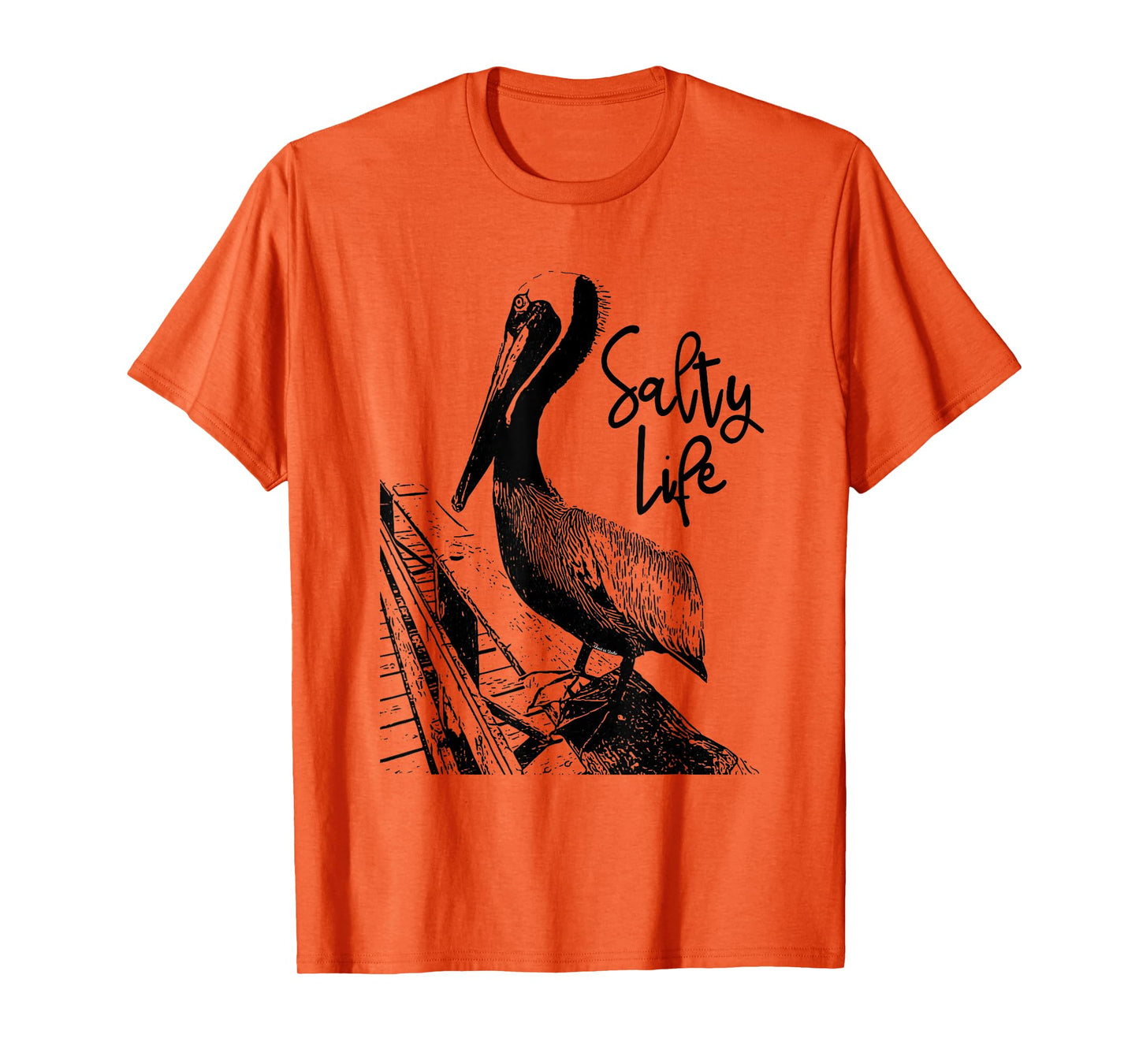 Salty Life Pelican Art T-Shirt T-Shirt