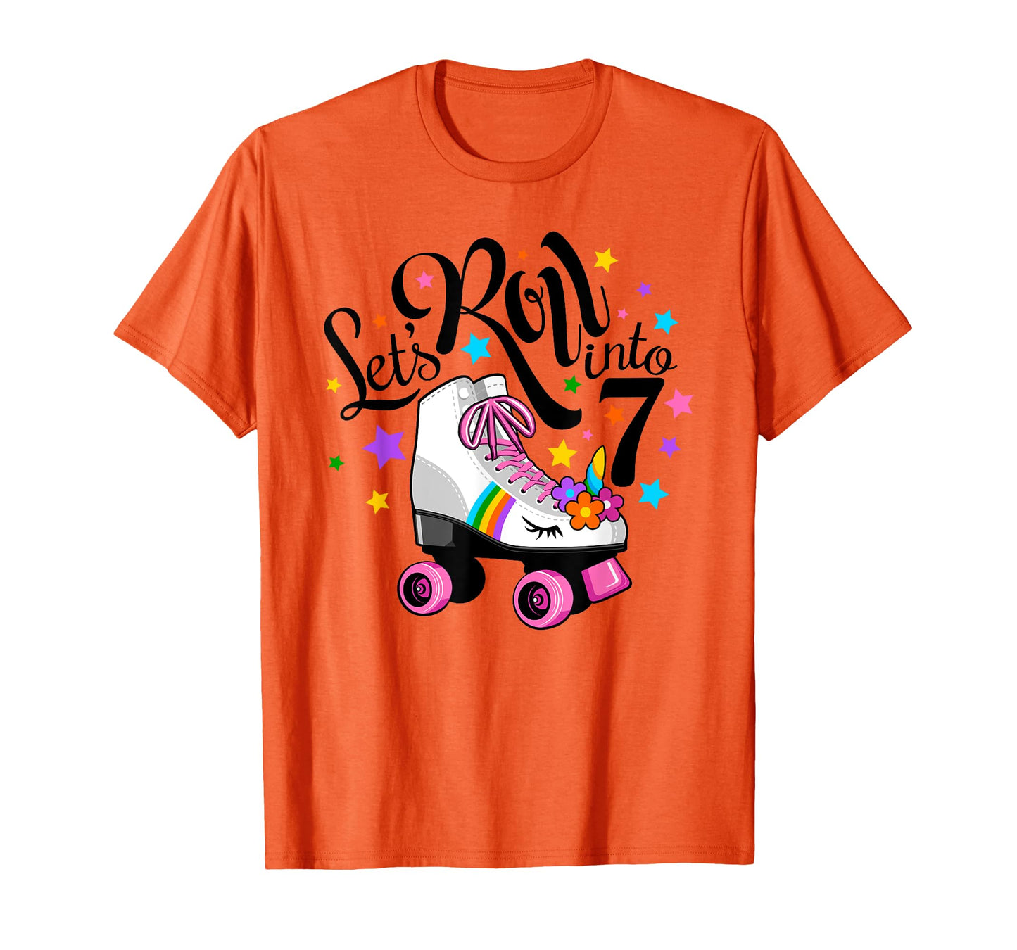 Lets roll into 7 Birthday. Unicorn, Roller skate T-Shirt