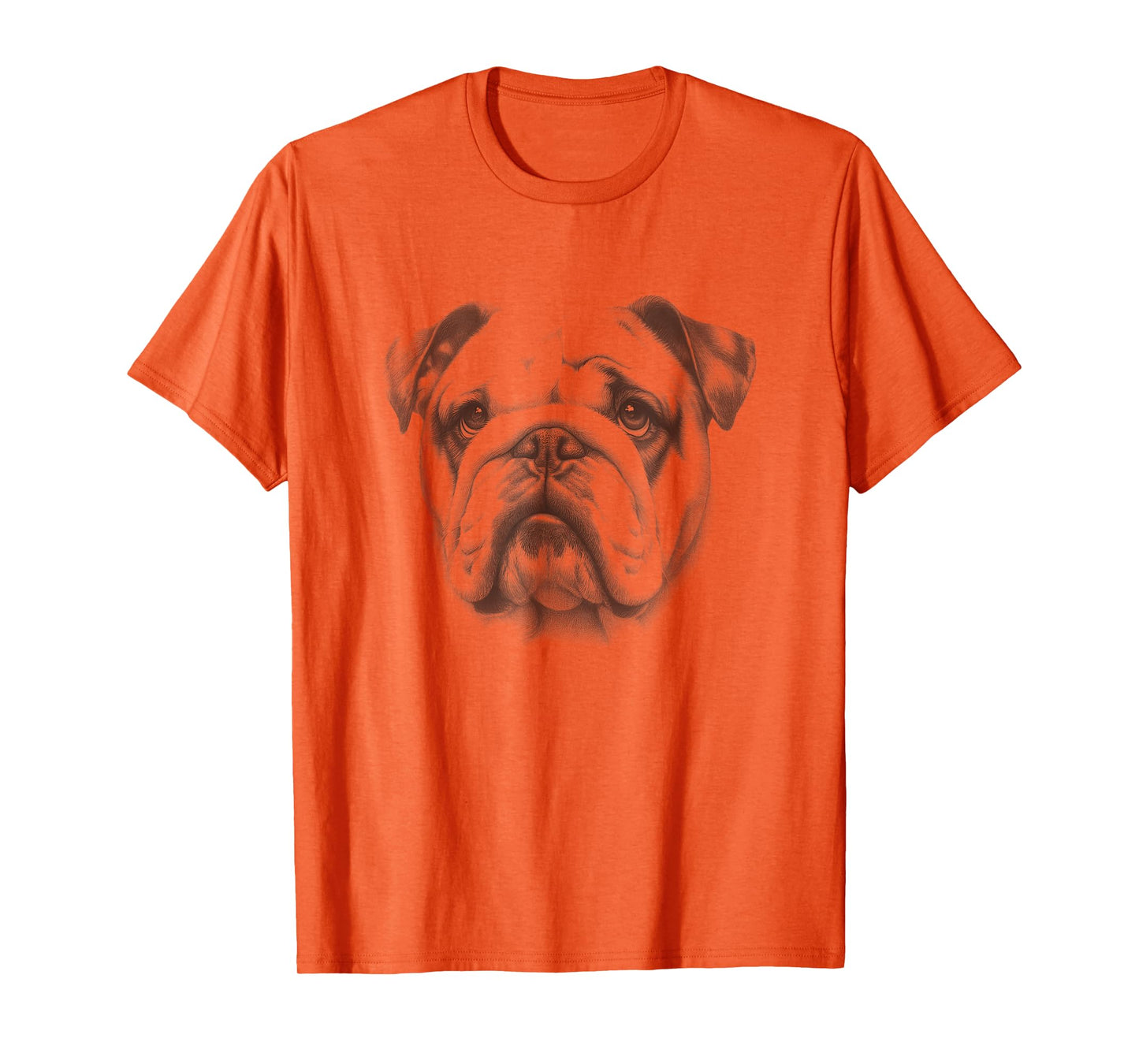 Vintage English Bulldog Drawing Art Design T-Shirt