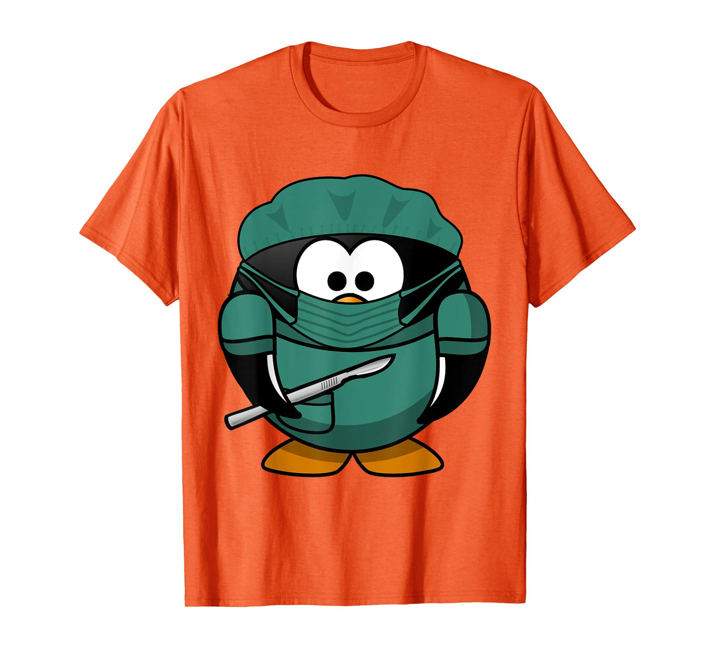 Surgeon Penguin T-Shirt Doctor Animal with Mask and Cap