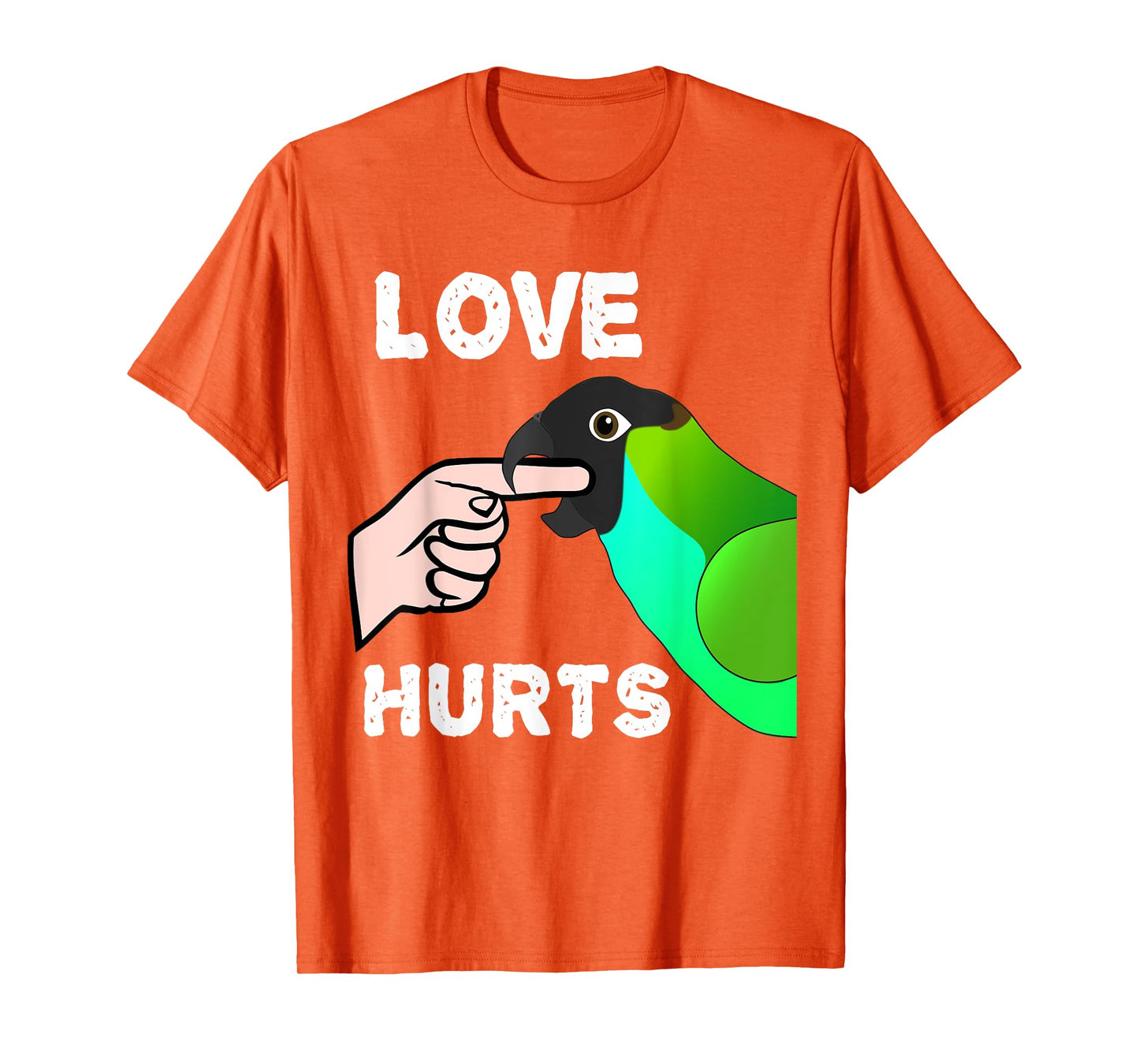 Love Hurts Nanday Conure Parrot T-Shirt