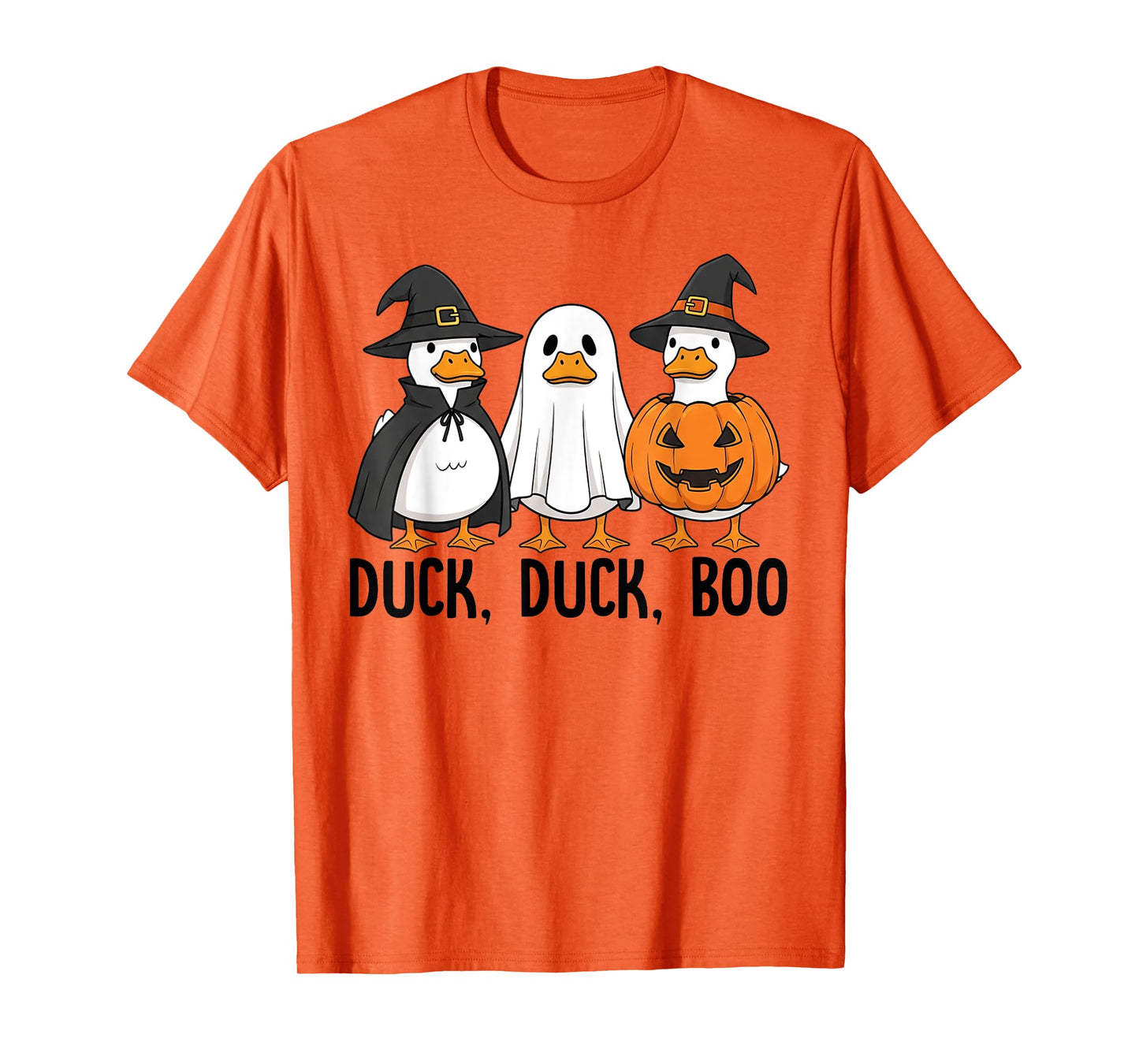 Duck Duck Boo Funny Duck Retro Men Women Halloween T-Shirt