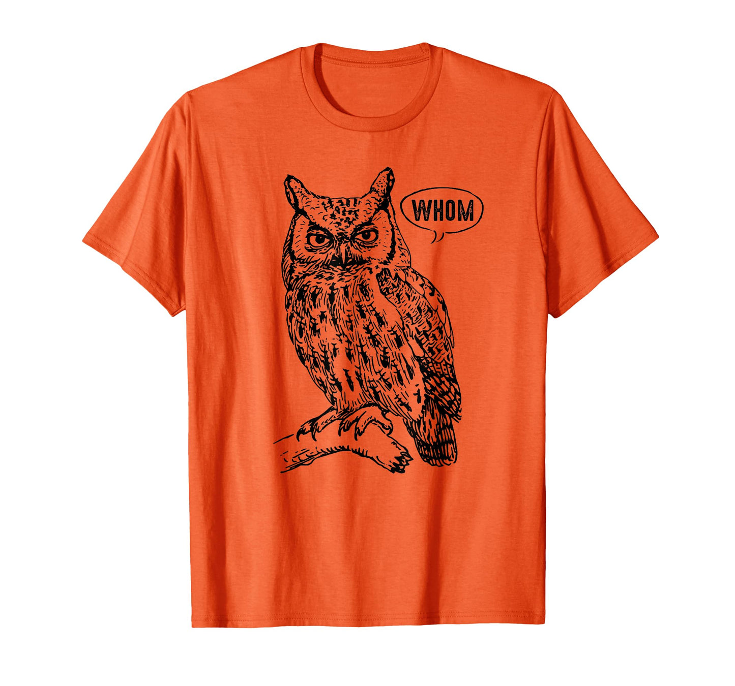 Funny English Teacher Grammar Gift Who Whom Owl Cute Bird T-Shirt for Men Women Kids