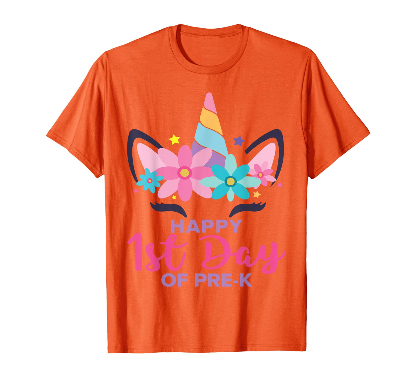 Pre K Unicorn First Day Of School Shirt Back To Outfit Girls T-Shirt