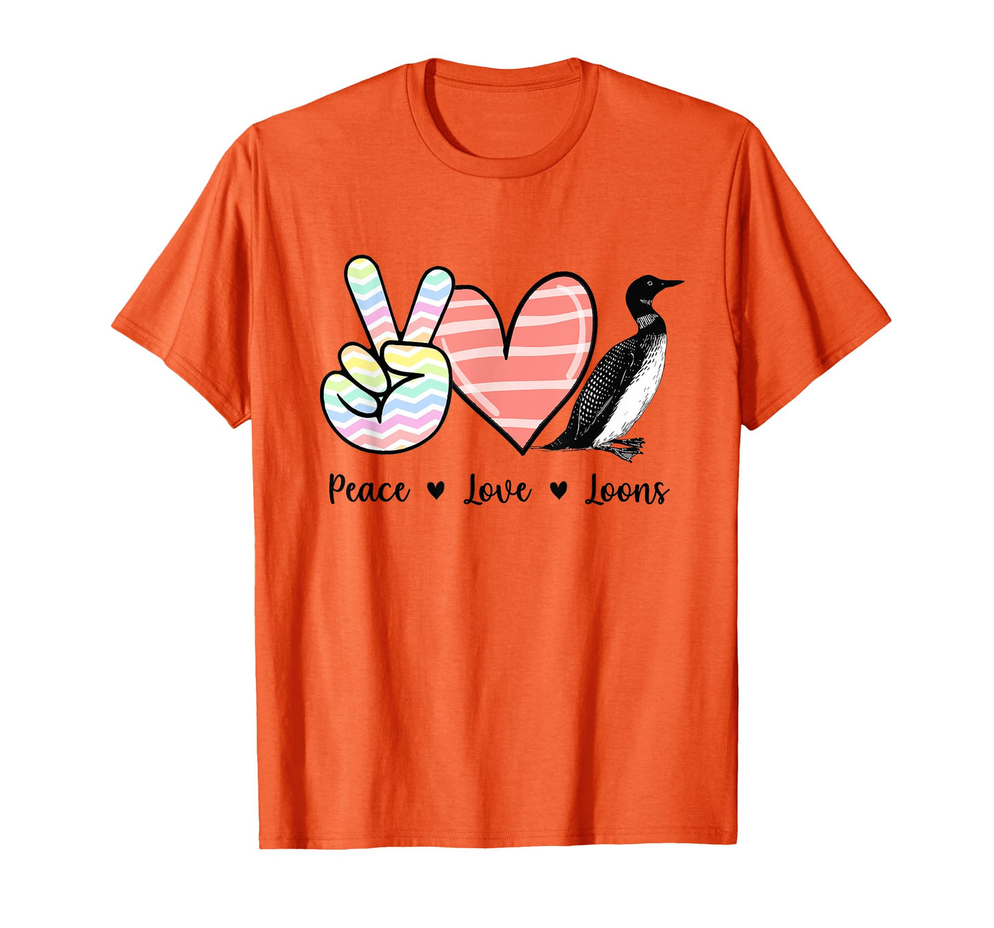 Peace love loons Loon bird T-Shirt