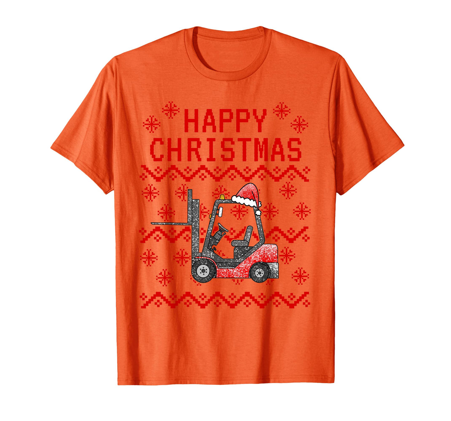 Forklift Truck Ugly Christmas Coworker Funny Xmas 2024 T-Shirt