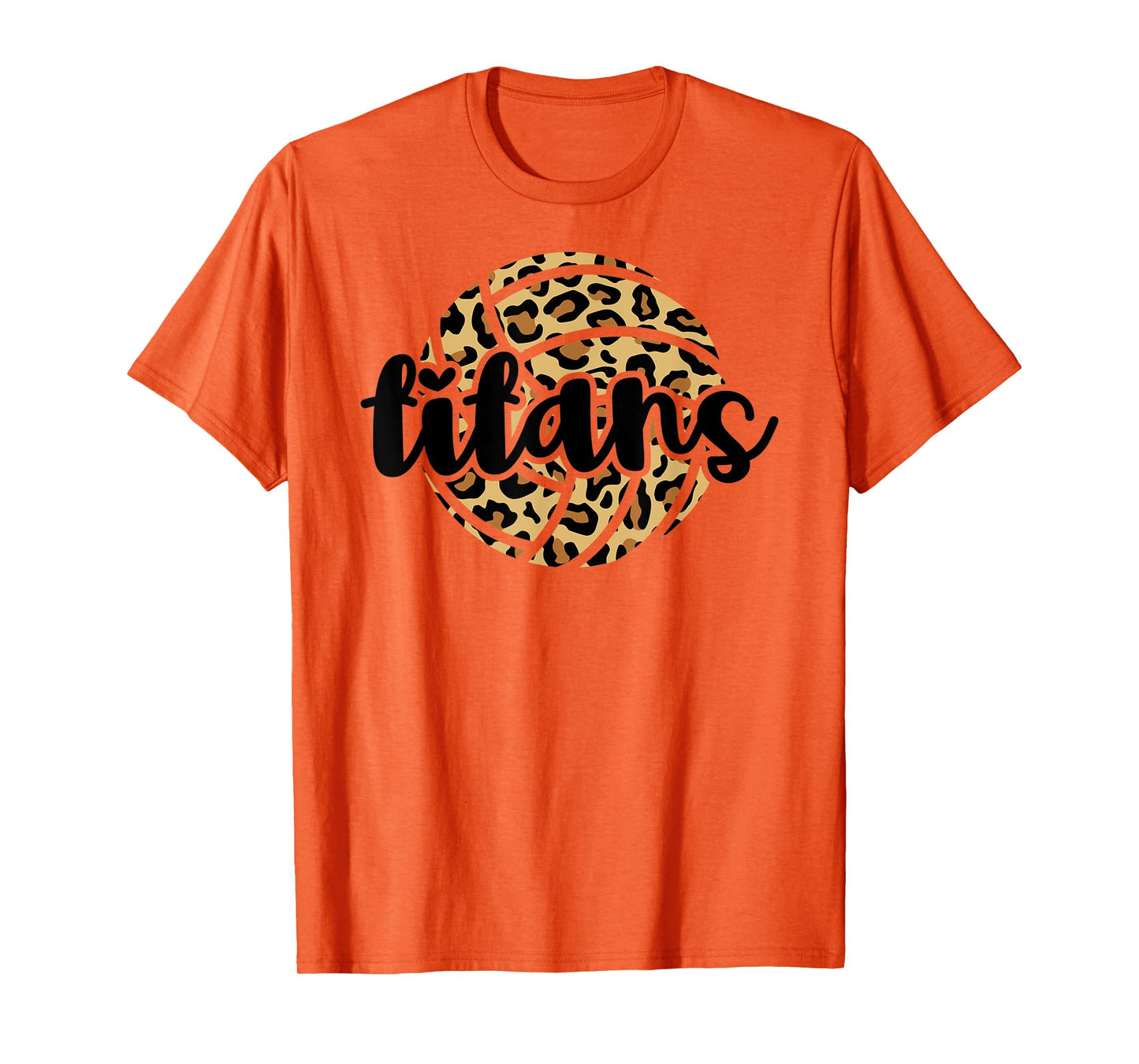 Titans Volleyball Team Leopard Mascot School Spirit Game T-Shirt