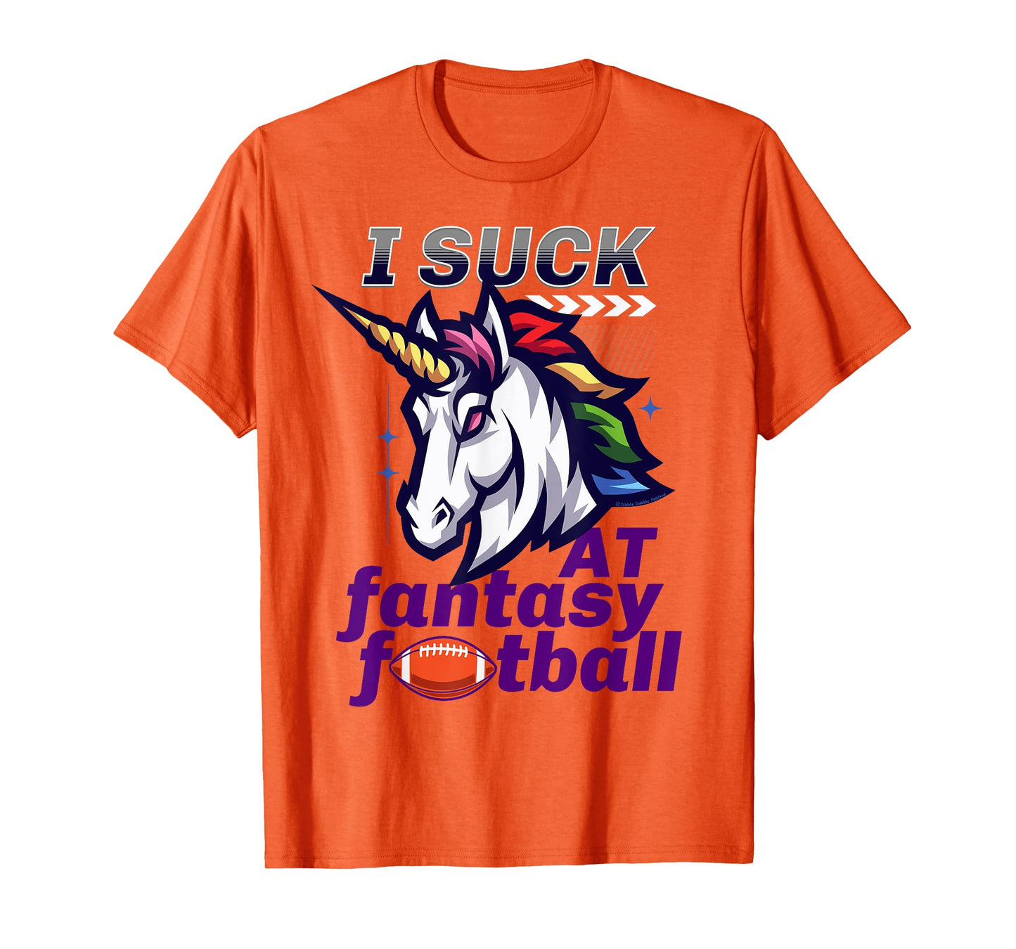 Funny Unicorn I Suck at Fantasy Football Loser T-Shirt