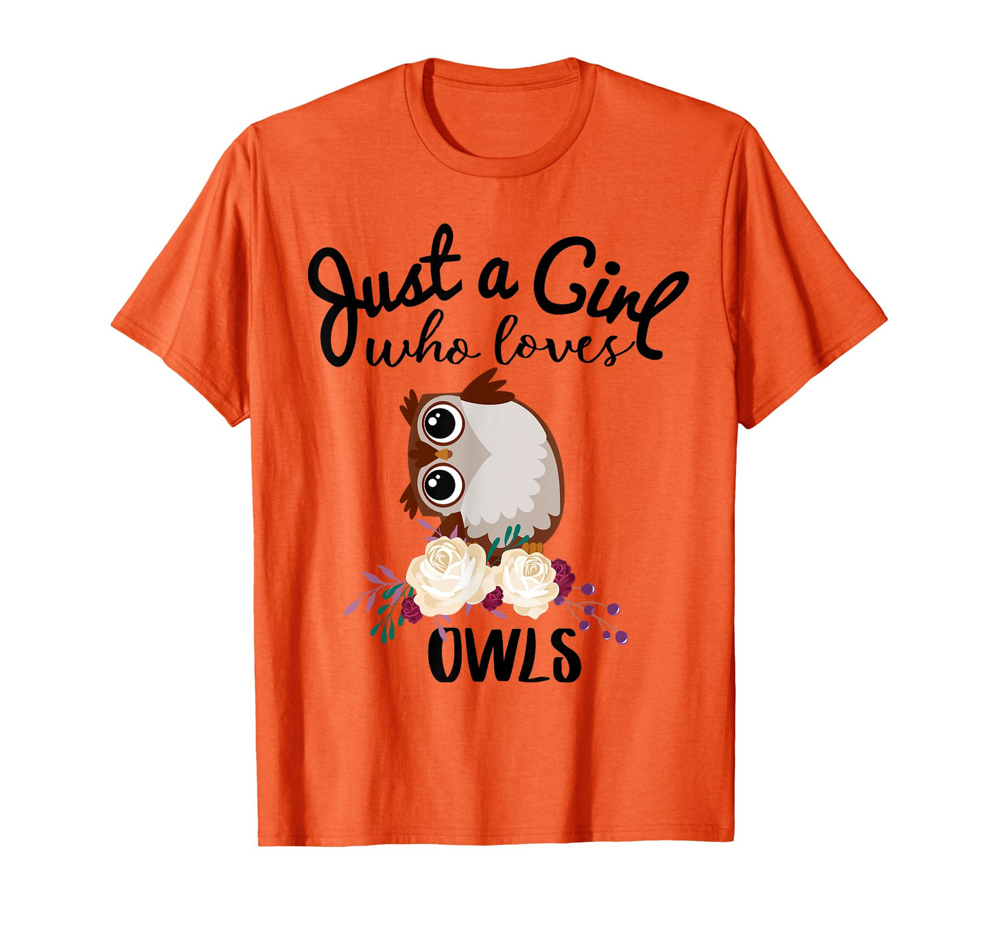 Just A Girl Who Loves Owls Shirt Bird Lover Owner Gift T-Shirt