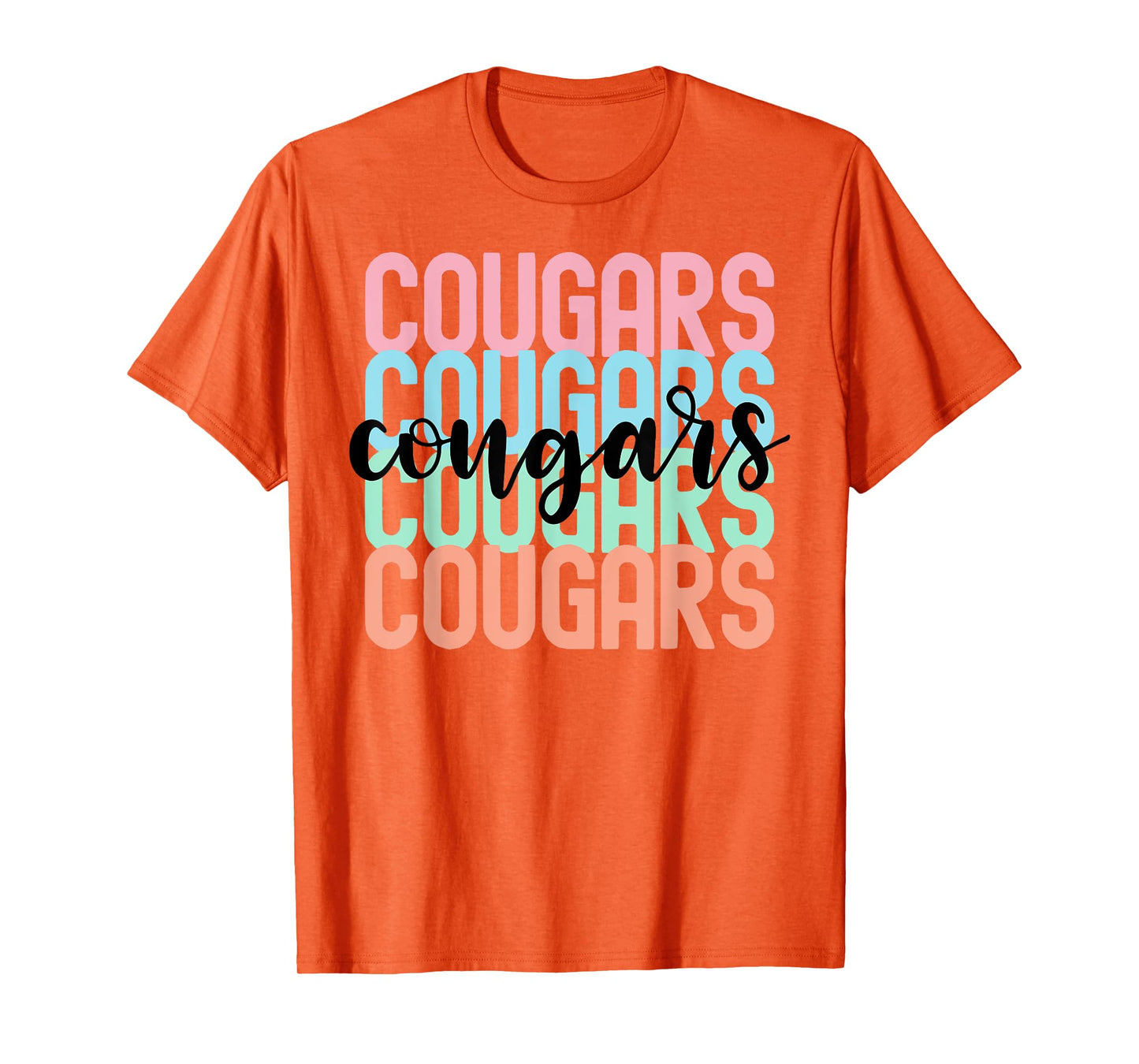 Cougars Team Mascot School Spirit Game Night T-Shirt