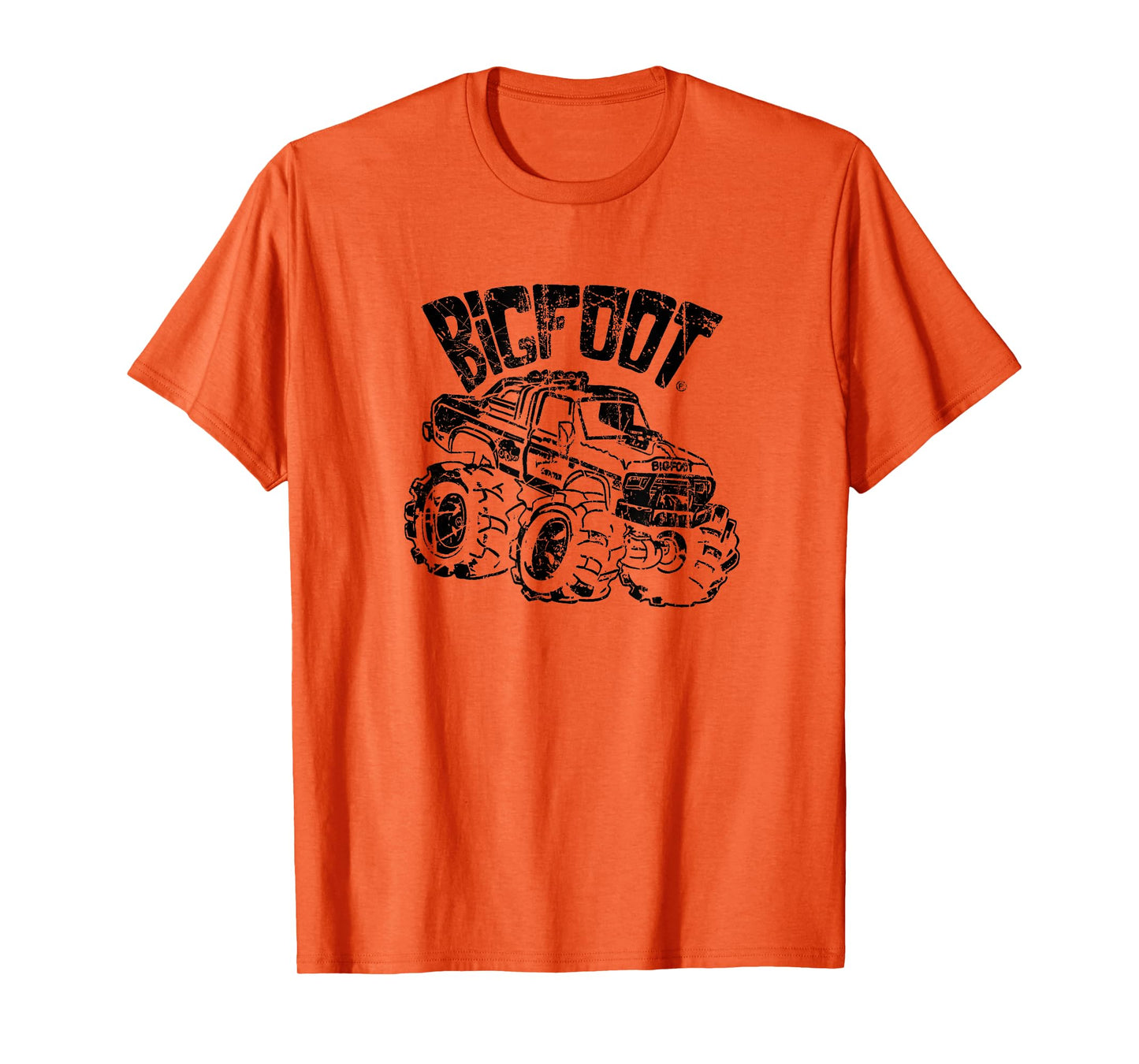 Classic BIGFOOT Cartoon Logo and Truck Distressed T-Shirt