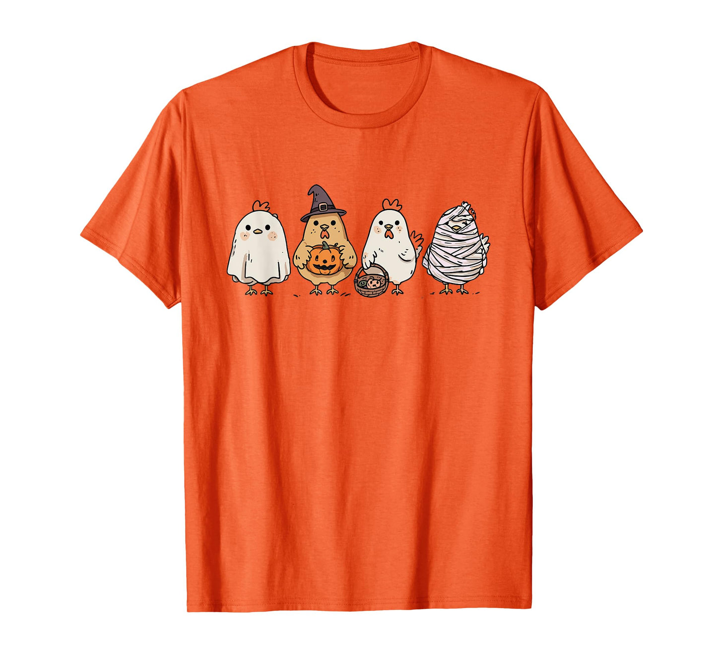 Funny Halloween Ghost Spooky Chickens Ghost Chicken Sweater T-Shirt