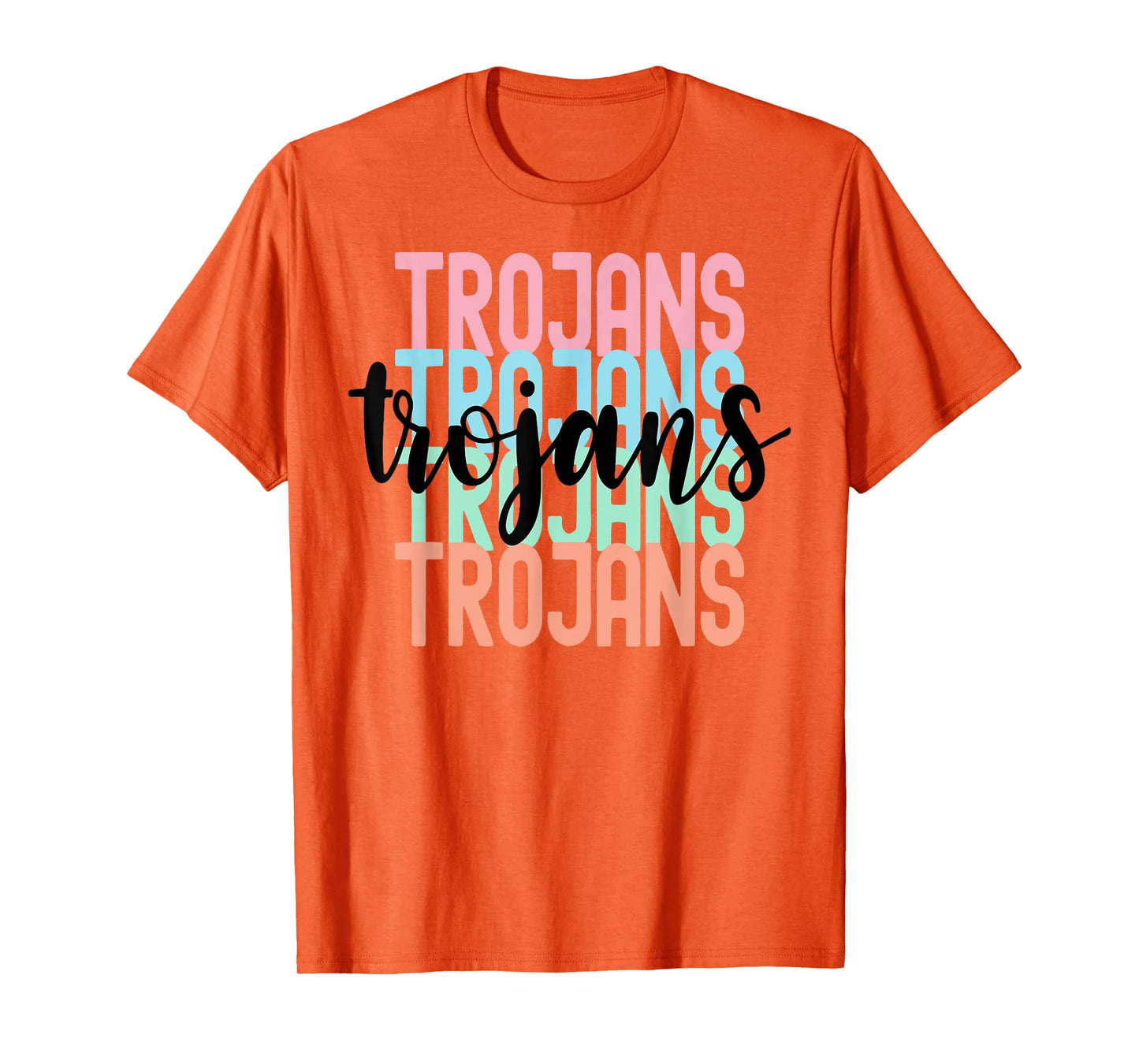 Trojans Team Mascot School Spirit Game Night T-Shirt