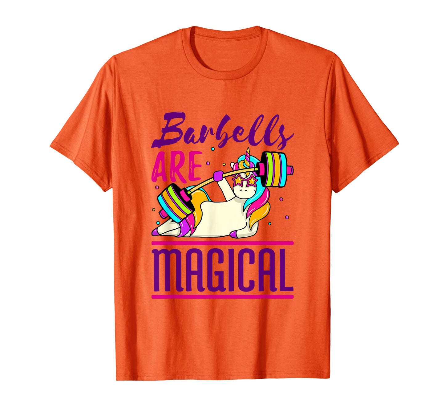 Unicorn Workout Weightlifting Barbells Fitness Gym T-Shirt