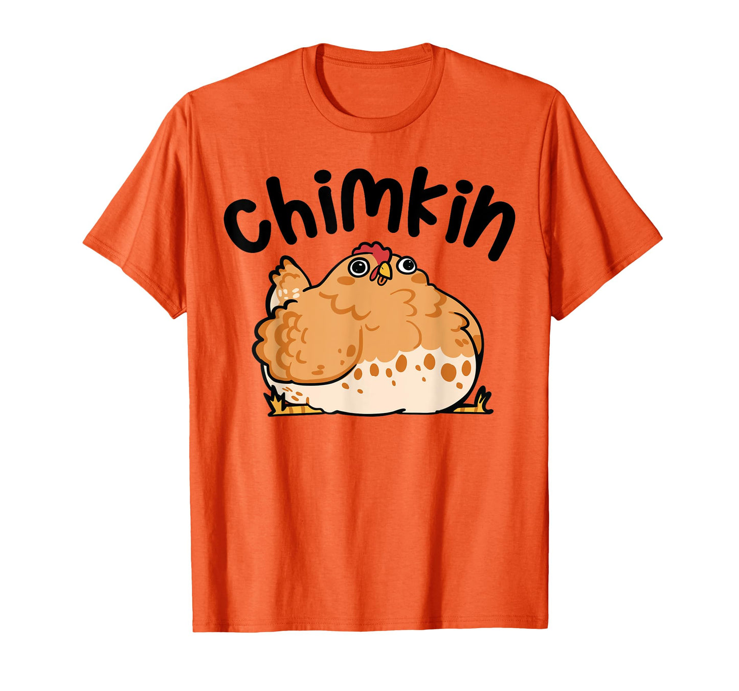 Kathleen Jane Designs Chimkin Funny Derpy Chicken Silly Chunky Unisex T-Shirt