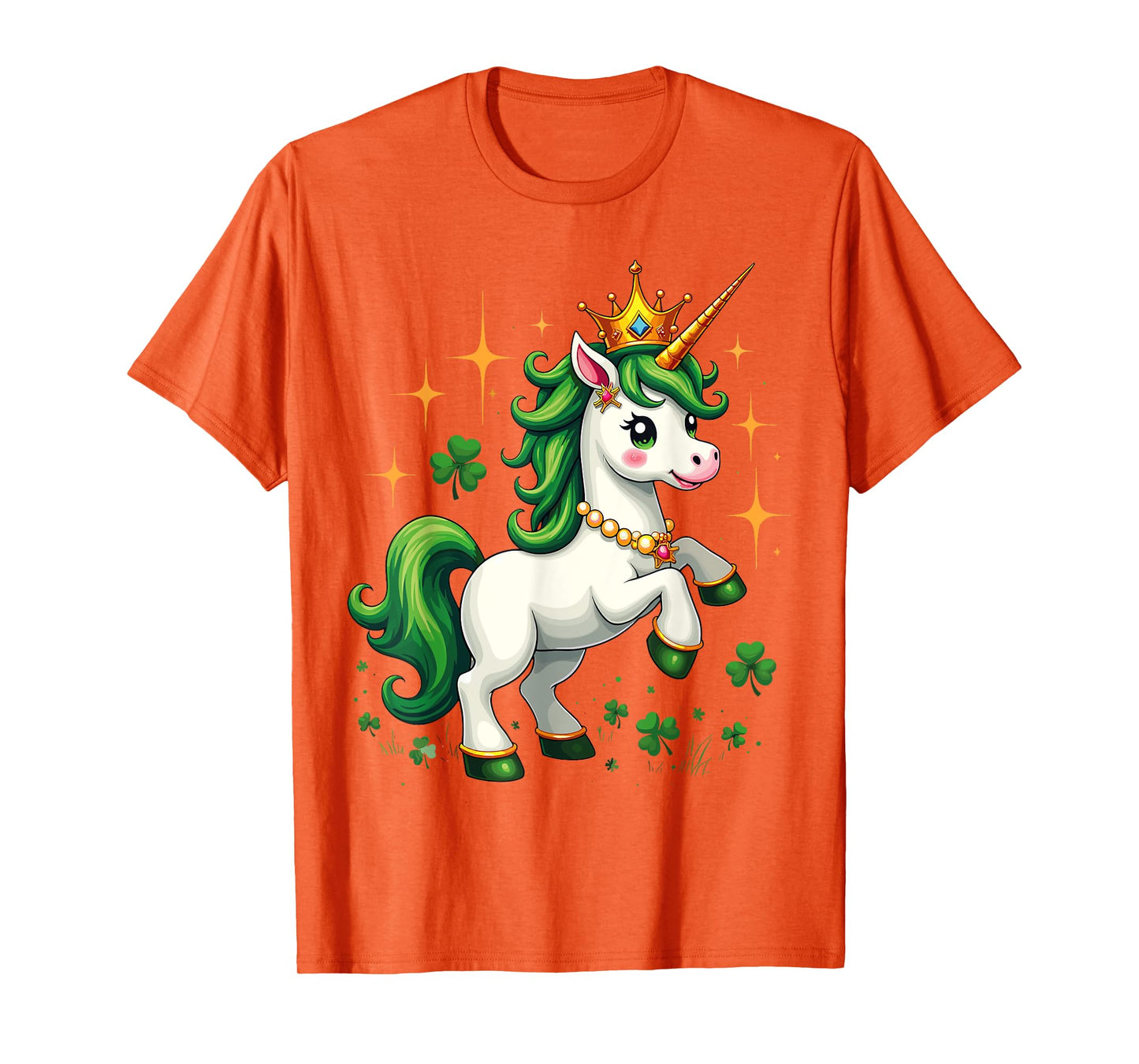 Lepricorn Unicorn St Patricks Day Shamrock Kids Girls Lucky T-Shirt