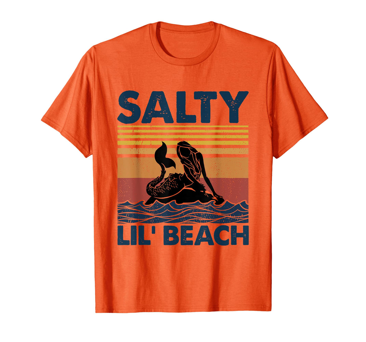 Mermaid Salty Lil' Beach Vintage Funny T-Shirt