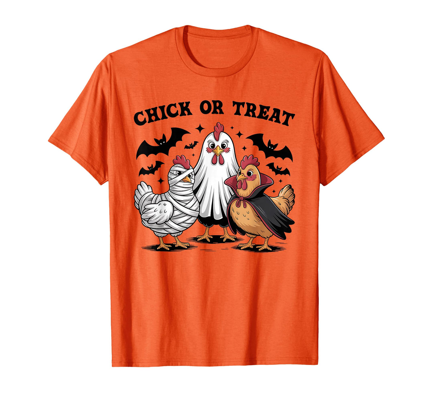 Chick Or Treat Halloween Witch Spooky Season Chicken Women T-Shirt